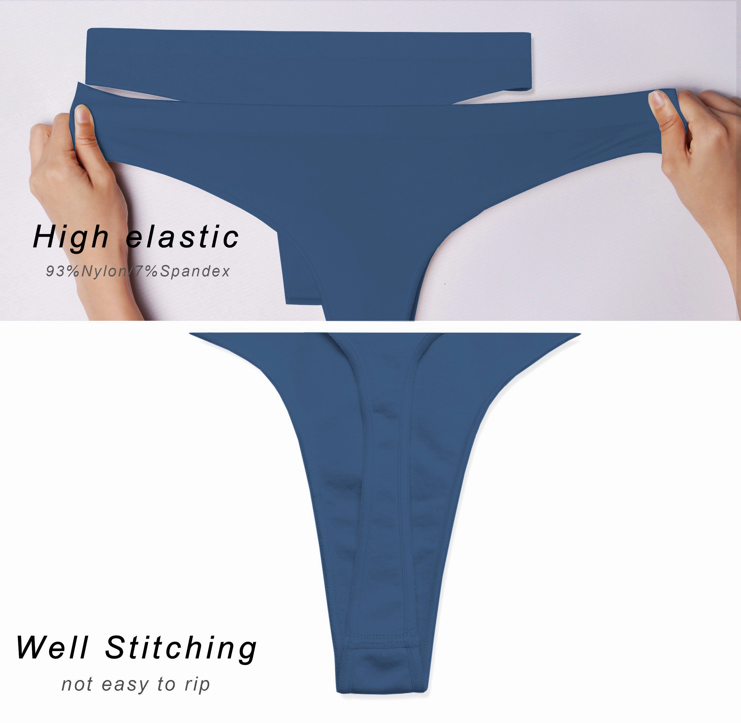 Seamless Sports Thongs Underwear darknavy_Golf