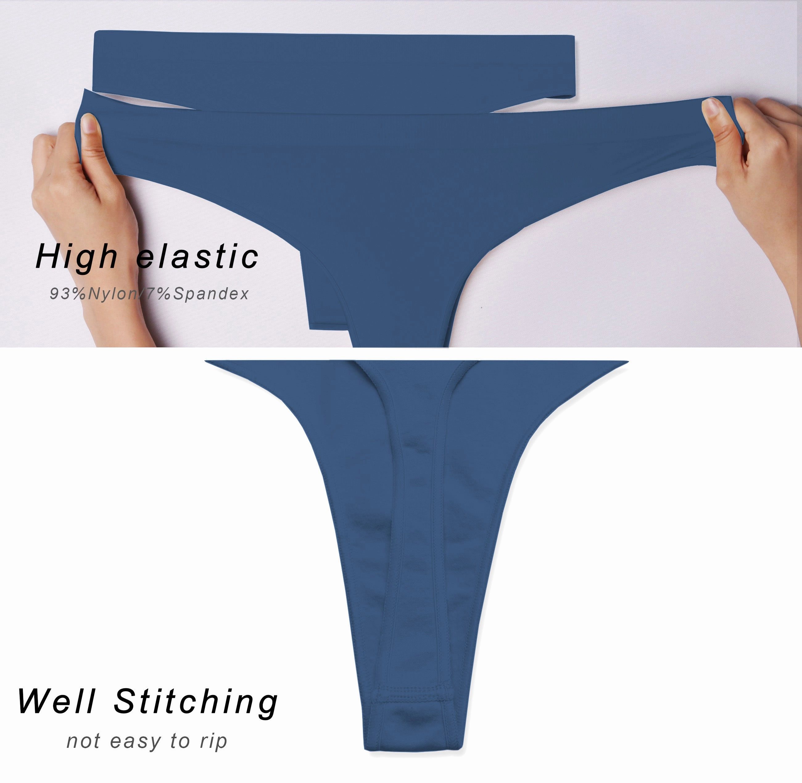 Seamless Sports Thongs Underwear darknavy_Golf