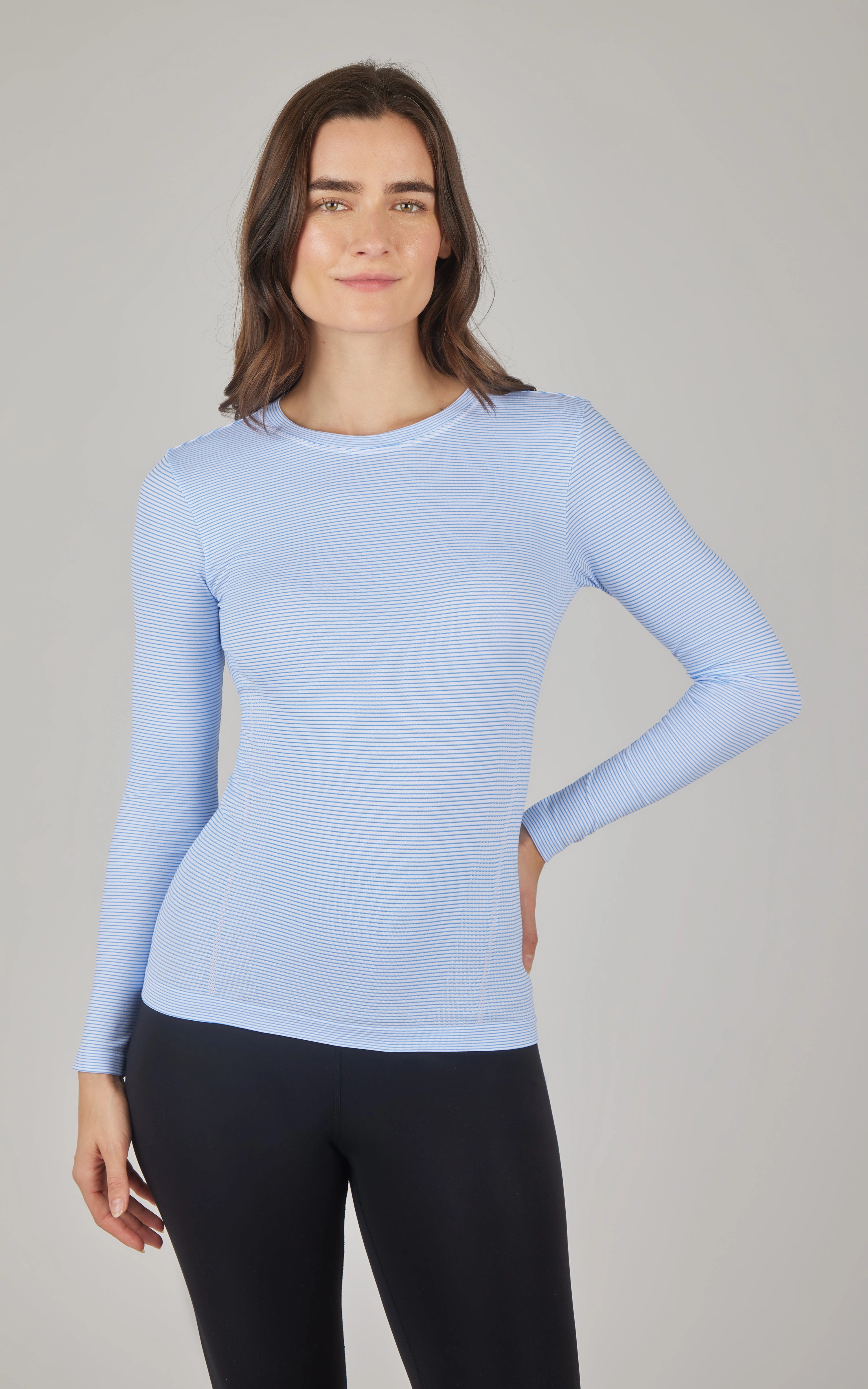 Seamless Stripe Long Sleeve Top