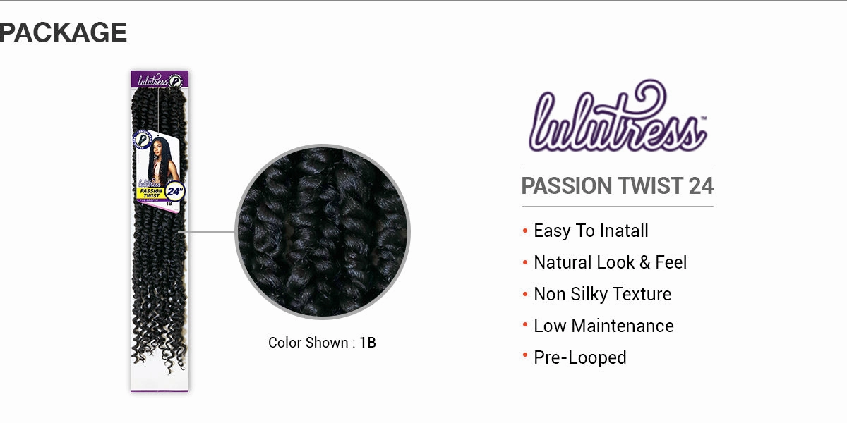 Sensationnel Lulutress Crochet Hair- Passion Twists 24 inches