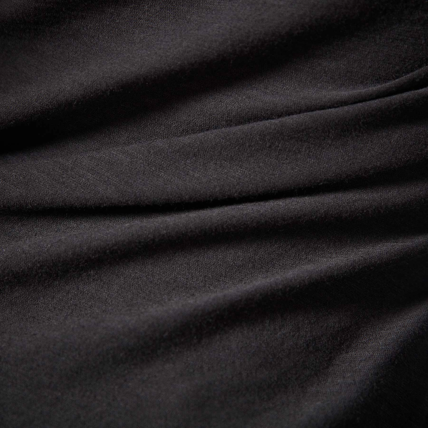 Sheer Slub Long Sleeve Crew - Black