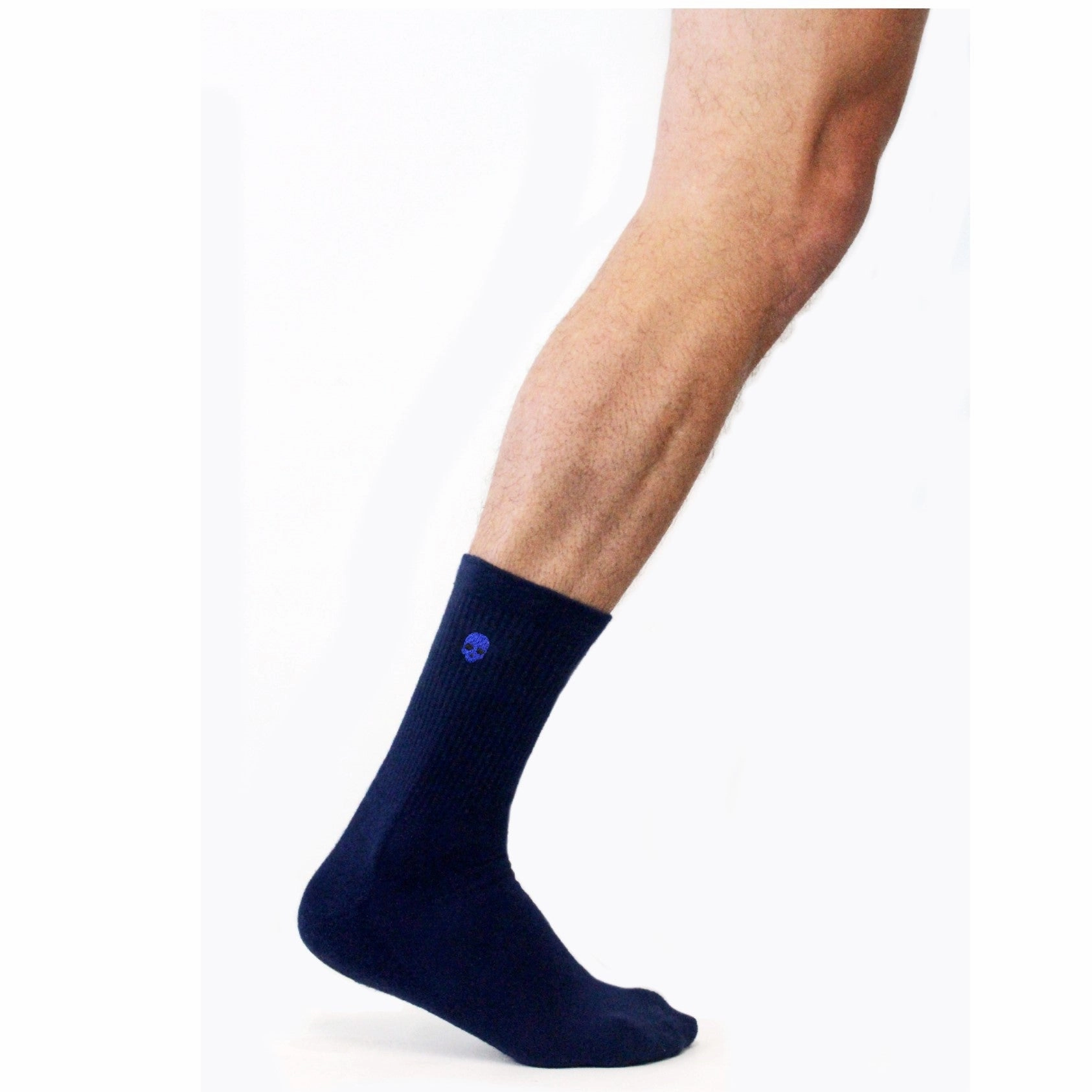 Skull and Bones - Mens Crew Grip Socks (Barre / Pilates)