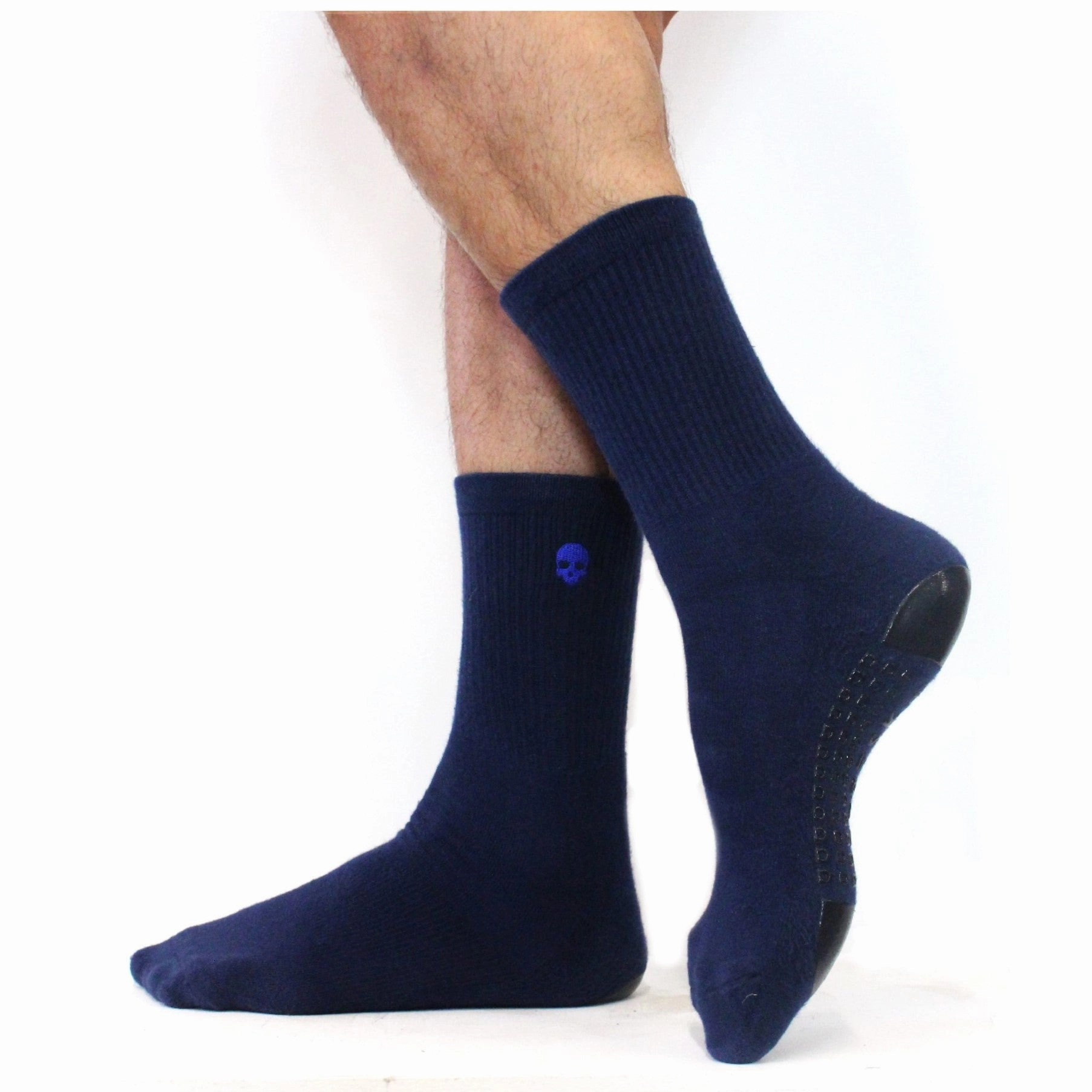 Skull and Bones - Mens Crew Grip Socks (Barre / Pilates)