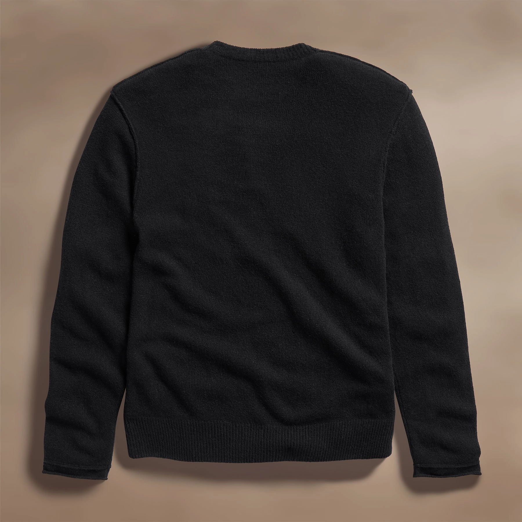 Soft Featherweight Cashmere Crew - Black
