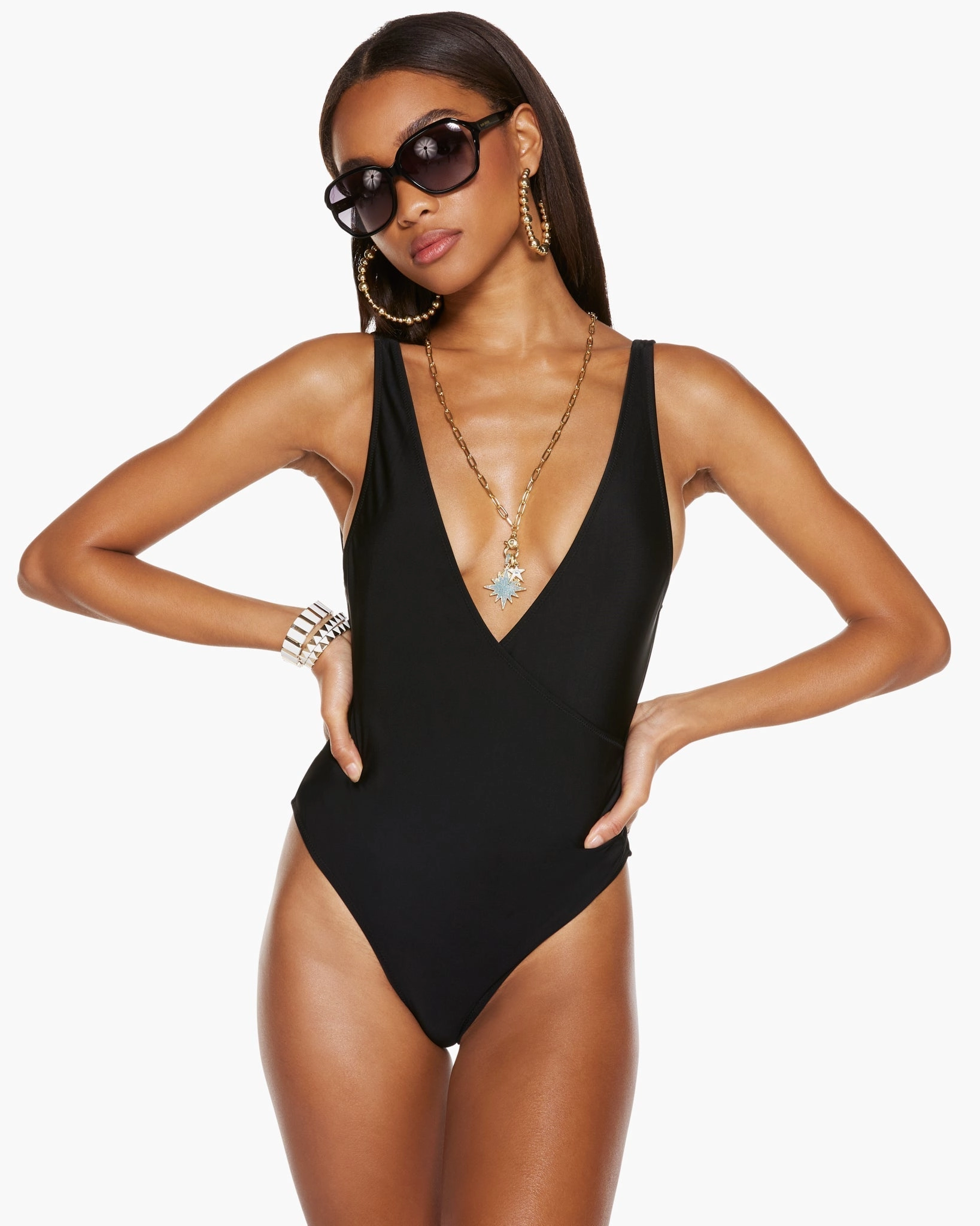 Soren V-Neck One Piece Swimsuit