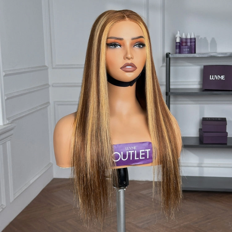 Special Deal | Honey Blonde Highlight Silky Straight Glueless 5x5 Closure HD Lace Wig