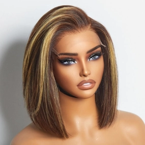 Special Deal | PartingMax Glueless Honey Blonde Highlight Silky 7x6 Closure HD Lace Bob Wig - US ONLY