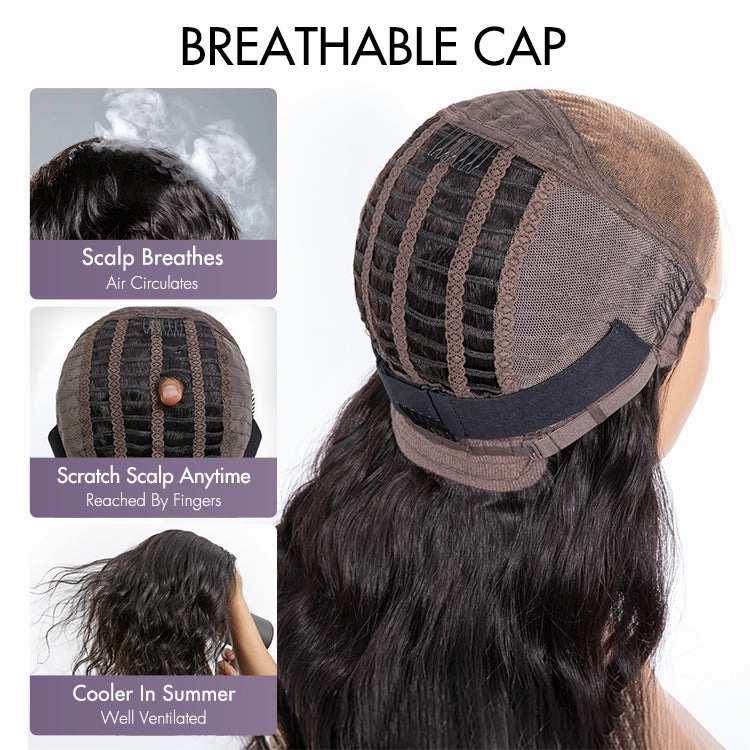 Special Deal | Swoop Bangs Breathable Cap Deep Left C Part Silky Straight Glueless 5x5 Closure Lace Wig