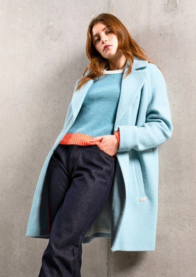 ST LAURENE - Long Wool Coat for Women (JADE)