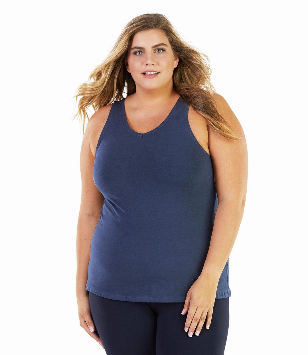 Stretch Naturals Long Support Tank Classic Colors - FINAL SALE