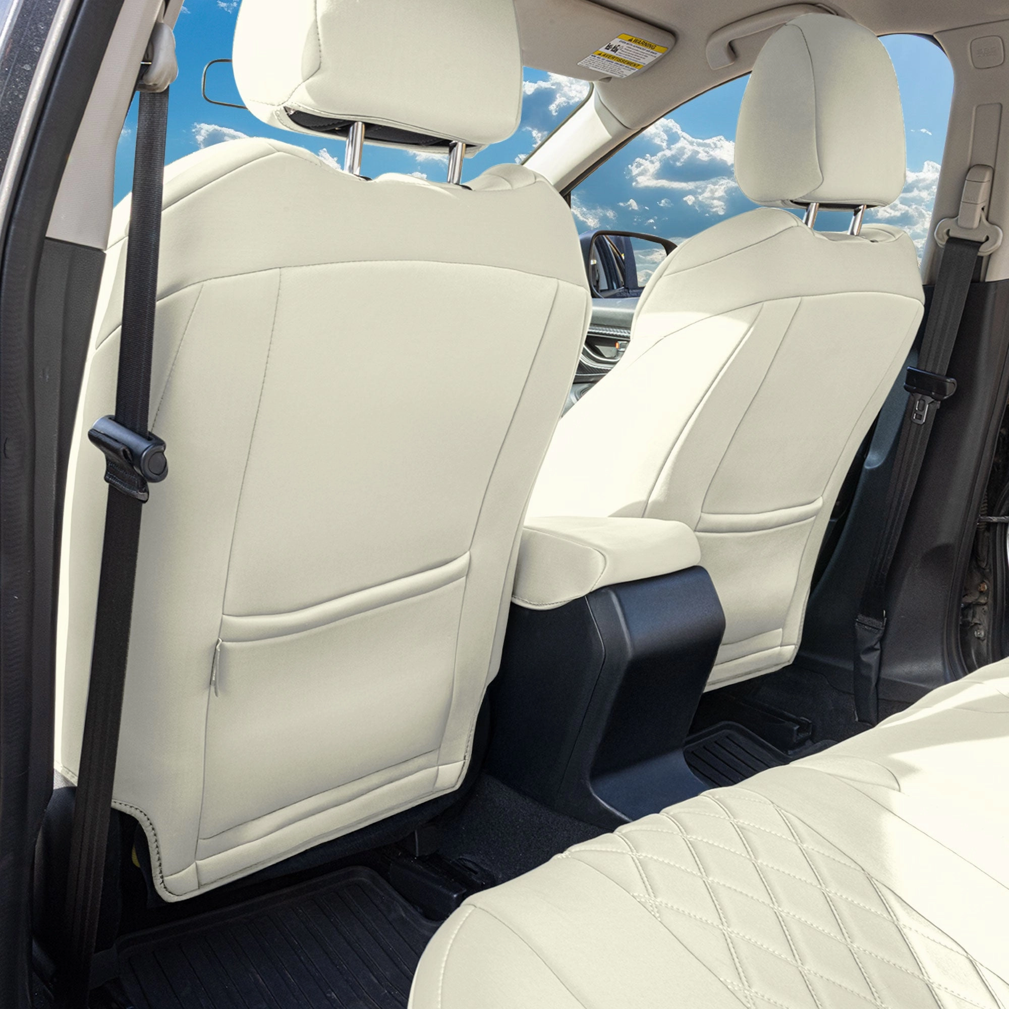 Subaru Crosstrek 2018-2023 - Front Set Seat Covers - Solid Beige Ultraflex Neoprene