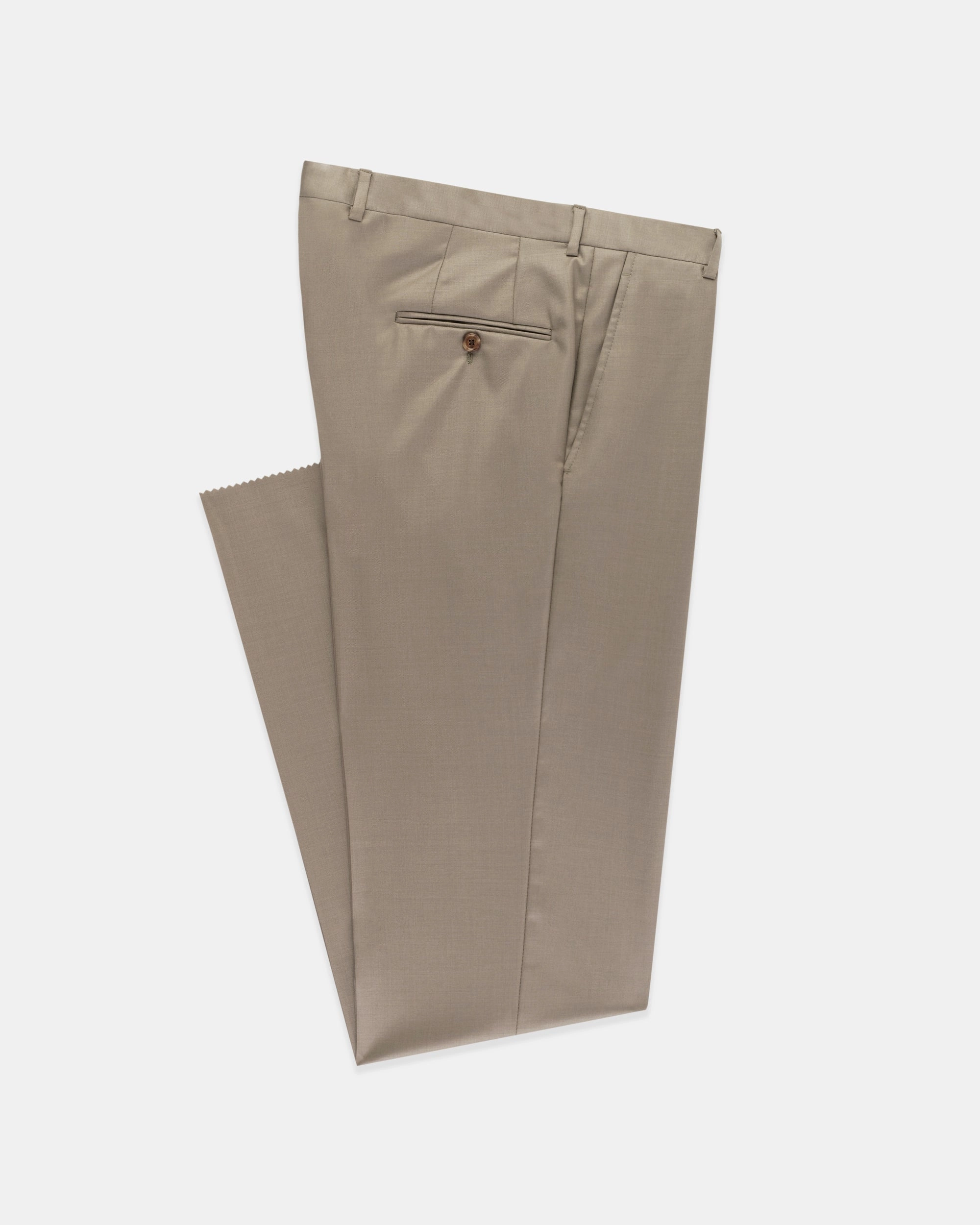 TAN SOLID 120s WOOL SUIT