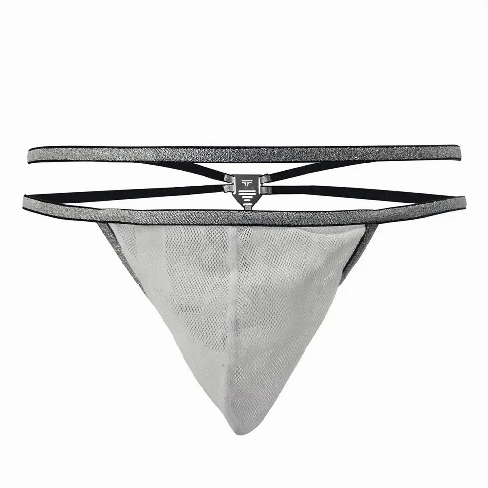 Tauwell Men's T-Back Thongs - Double Waistband, Sexy Underwear 24104