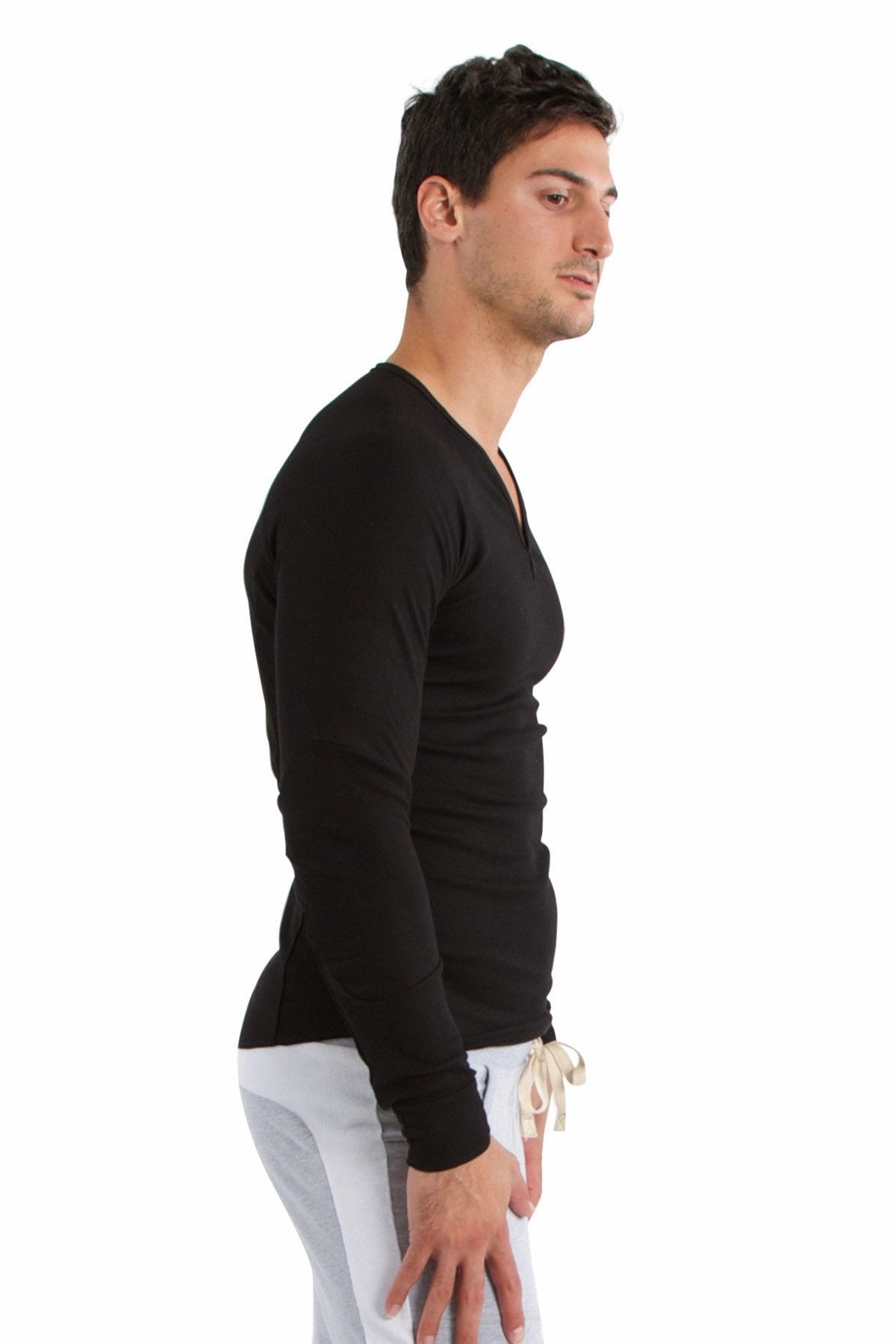 Thermal V-Neck Long Sleeve (Black)