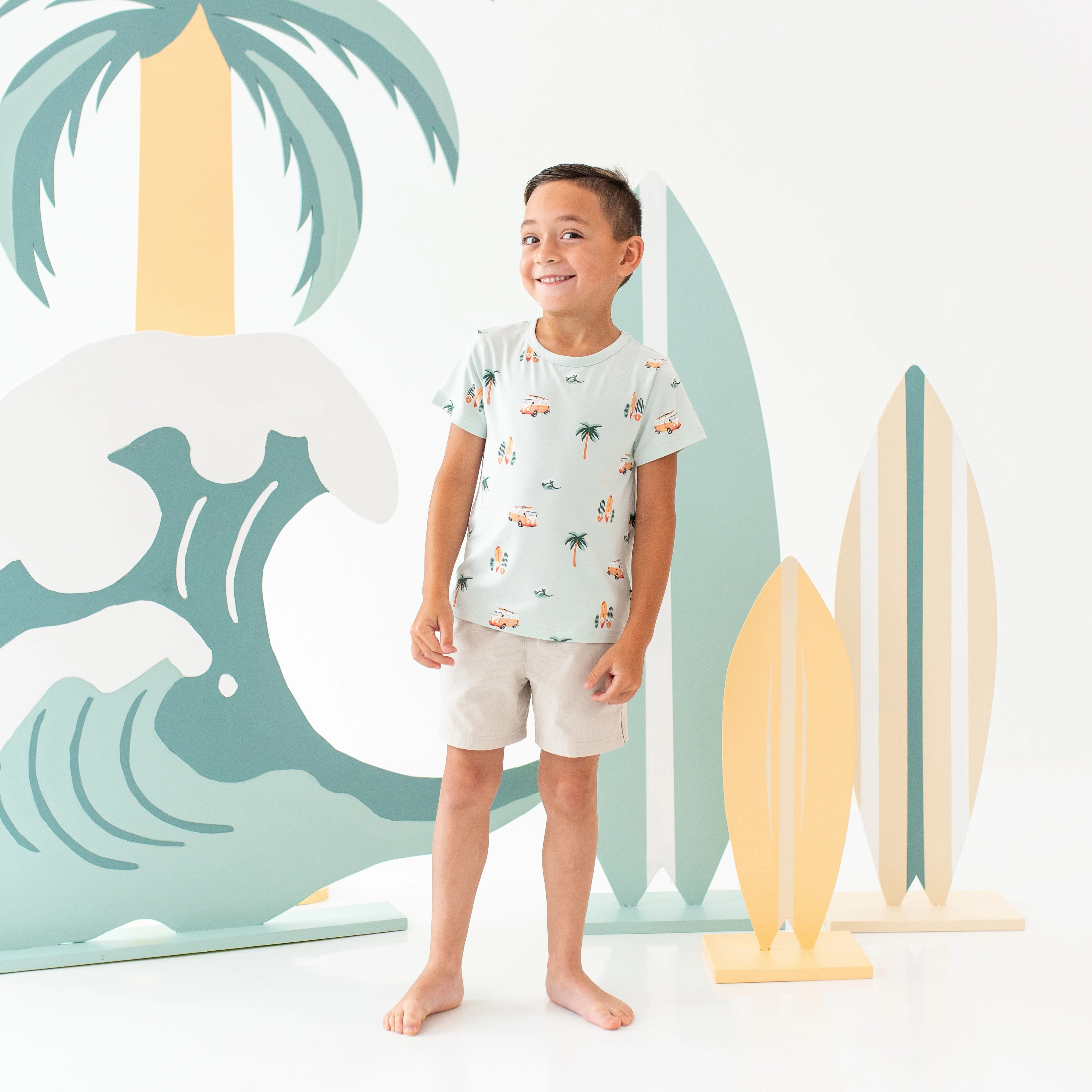 Toddler Basic Tee in Dew Surf