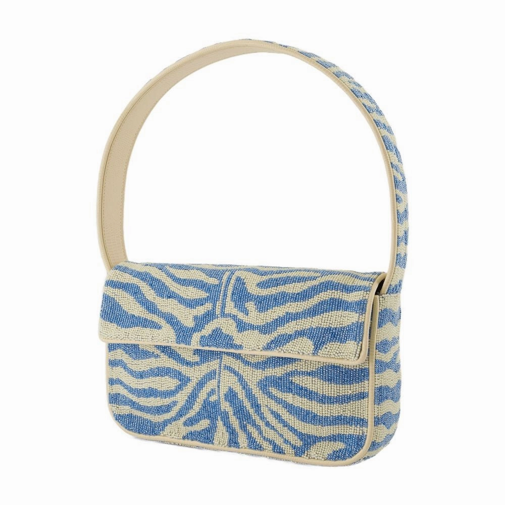 Tommy Beaded Shoulder Bag - Synthetic - Blue