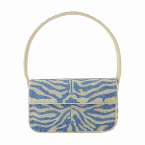 Tommy Beaded Shoulder Bag - Synthetic - Blue