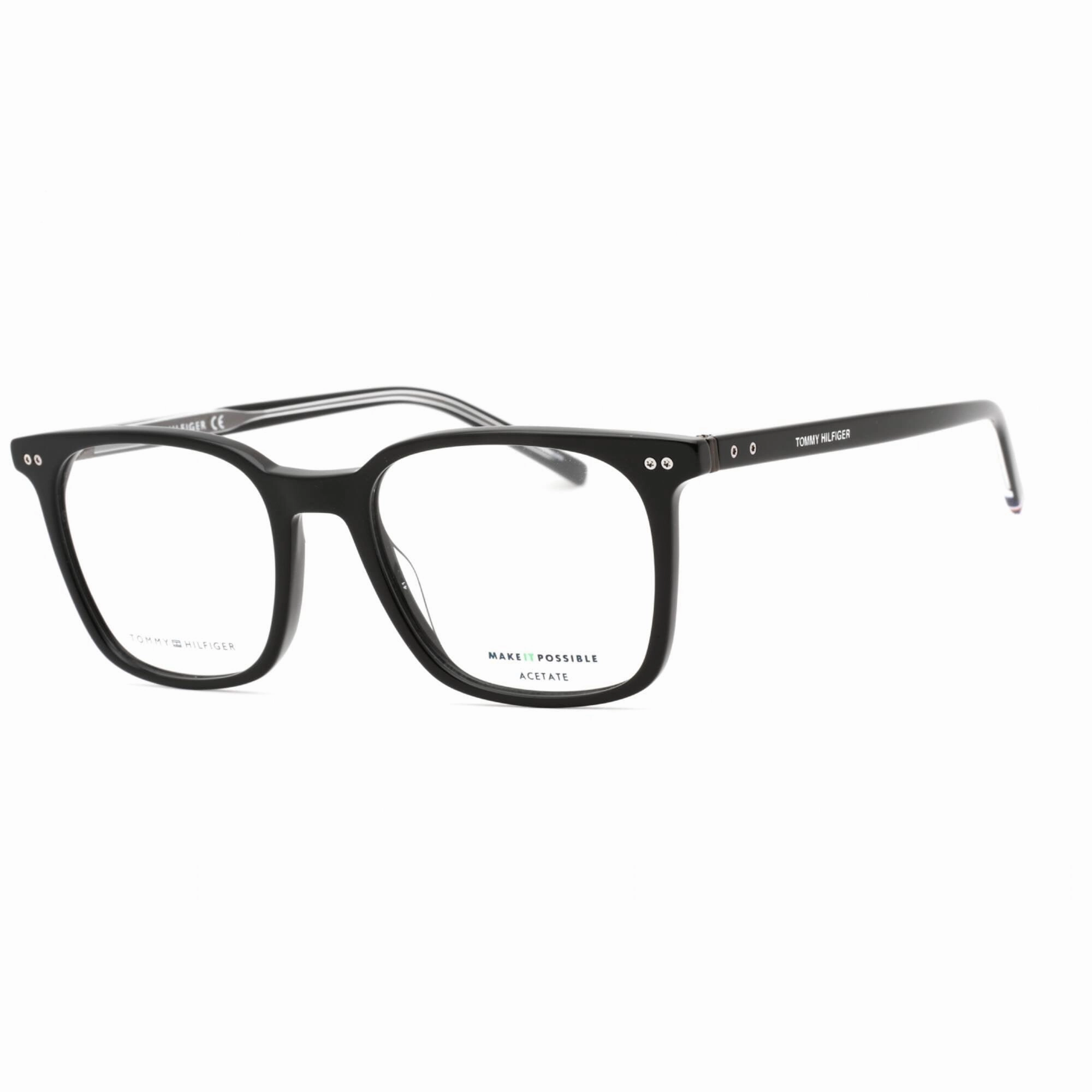 Tommy Hilfiger Men's Eyeglasses - Black Plastic Rectangular Frame | TH 1942 0807 00