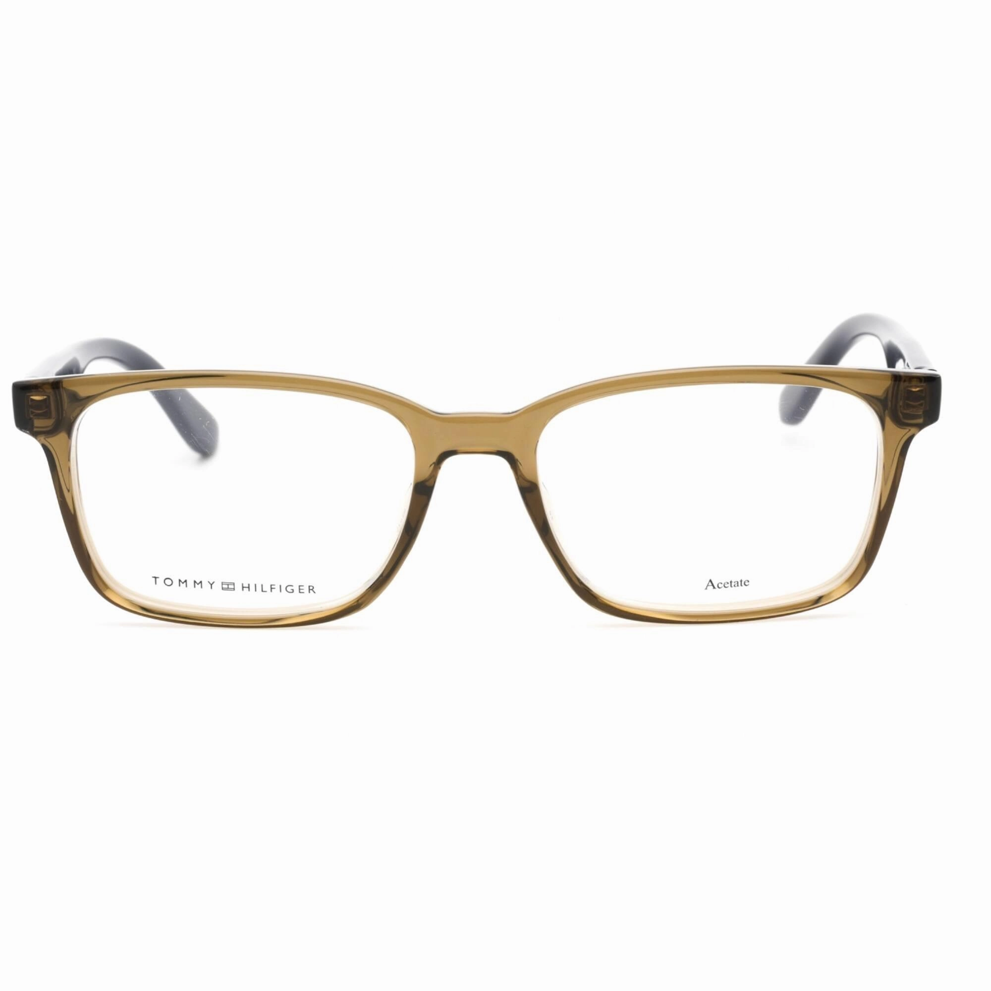 Tommy Hilfiger Men's Eyeglasses - Clear Lens Olive Rectangular Frame | Th 1487 04C3 00