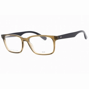 Tommy Hilfiger Men's Eyeglasses - Clear Lens Olive Rectangular Frame | Th 1487 04C3 00