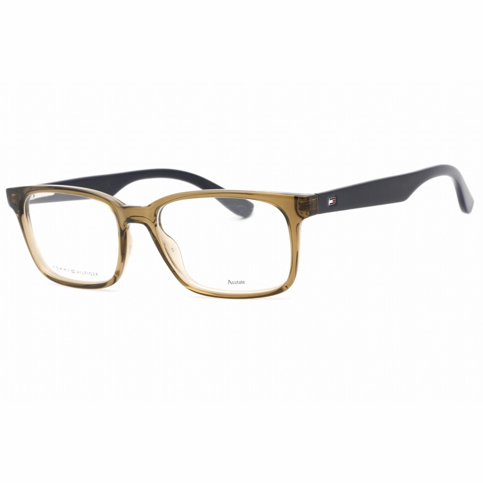 Tommy Hilfiger Men's Eyeglasses - Clear Lens Olive Rectangular Frame | Th 1487 04C3 00