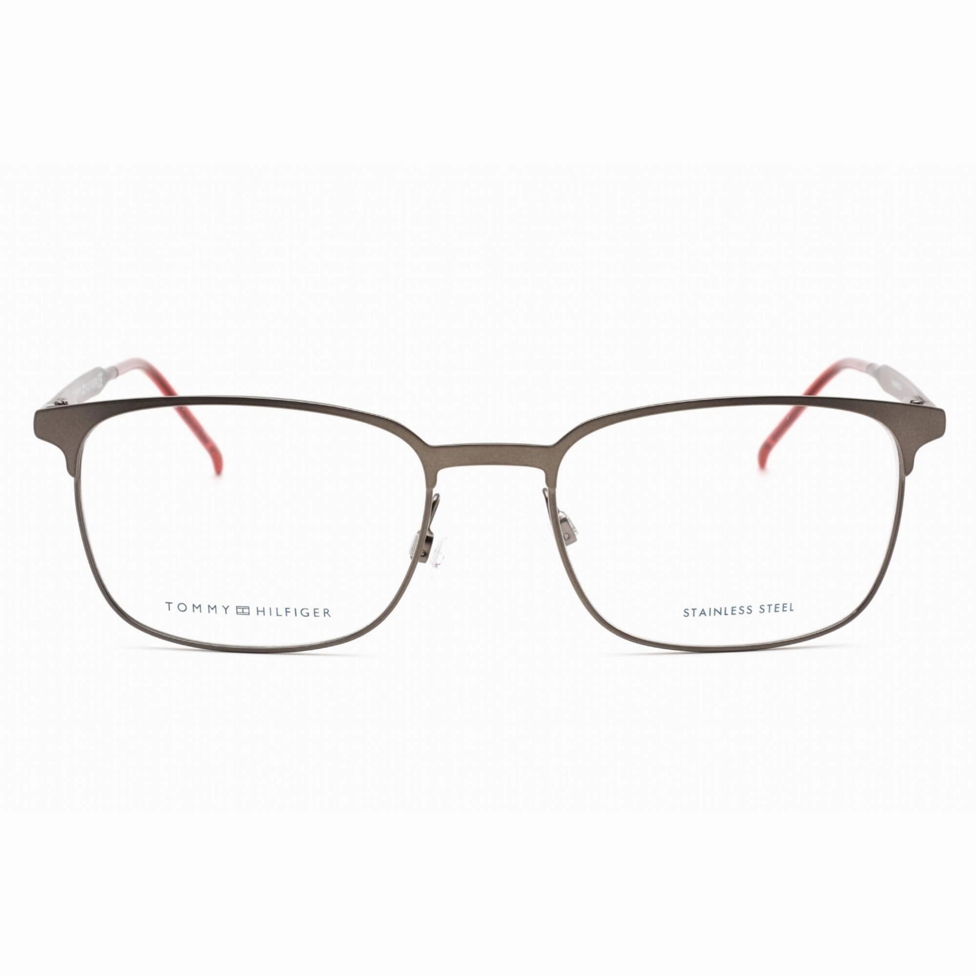 Tommy Hilfiger Men's Eyeglasses - Full Rim Grey Rectangular Shape Frame | TH 1643 R80