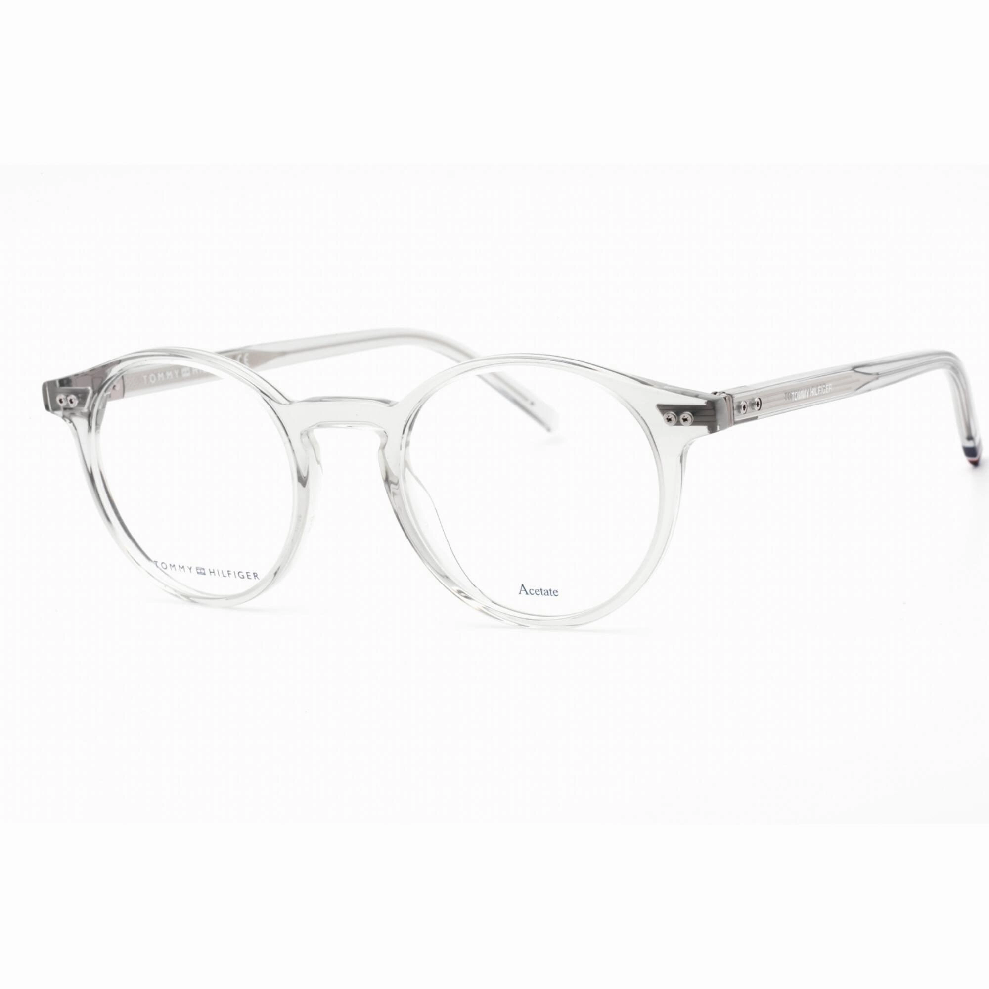 Tommy Hilfiger Men's Eyeglasses - Grey Acetate Full Rim Round Frame | TH 1813 KB7