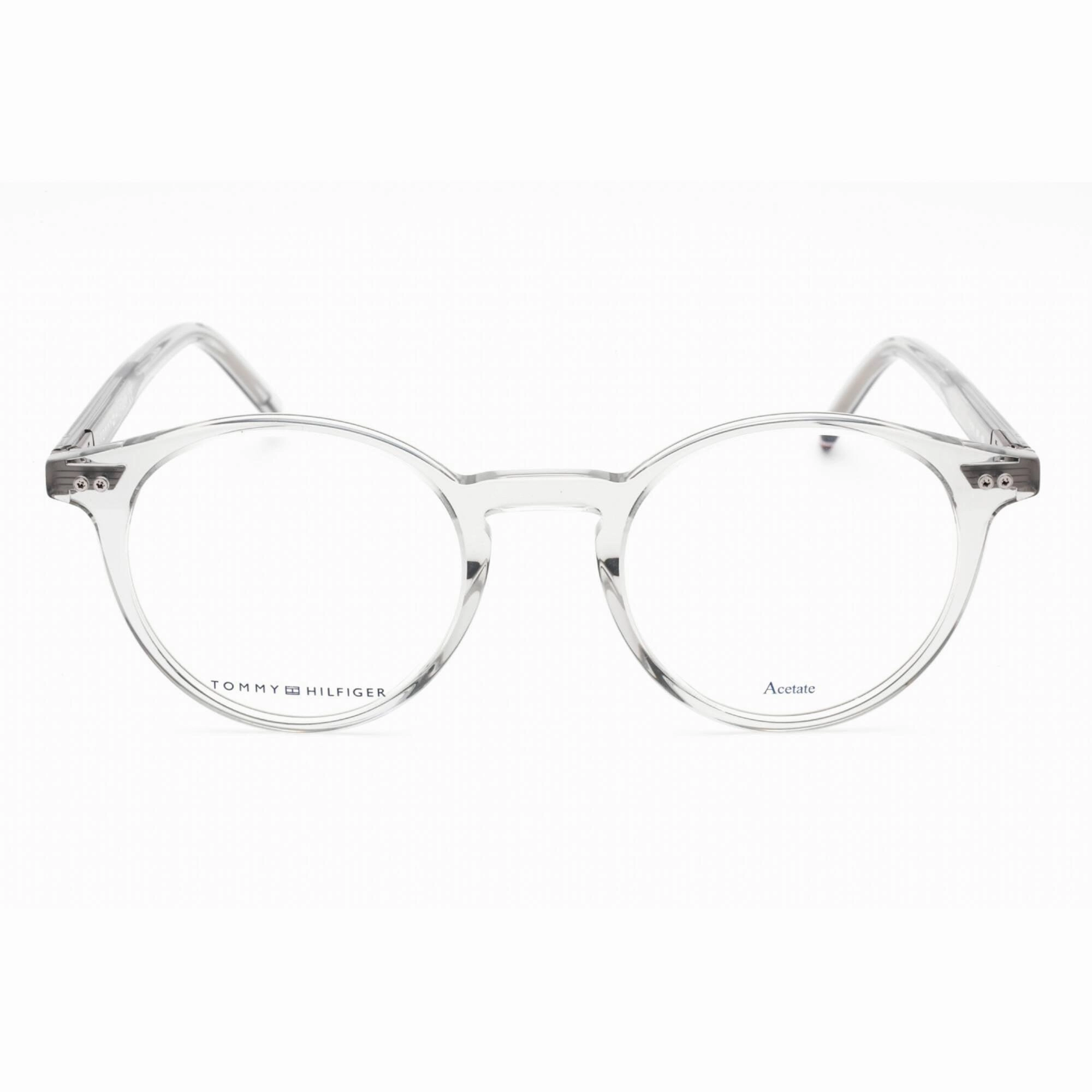 Tommy Hilfiger Men's Eyeglasses - Grey Acetate Full Rim Round Frame | TH 1813 KB7