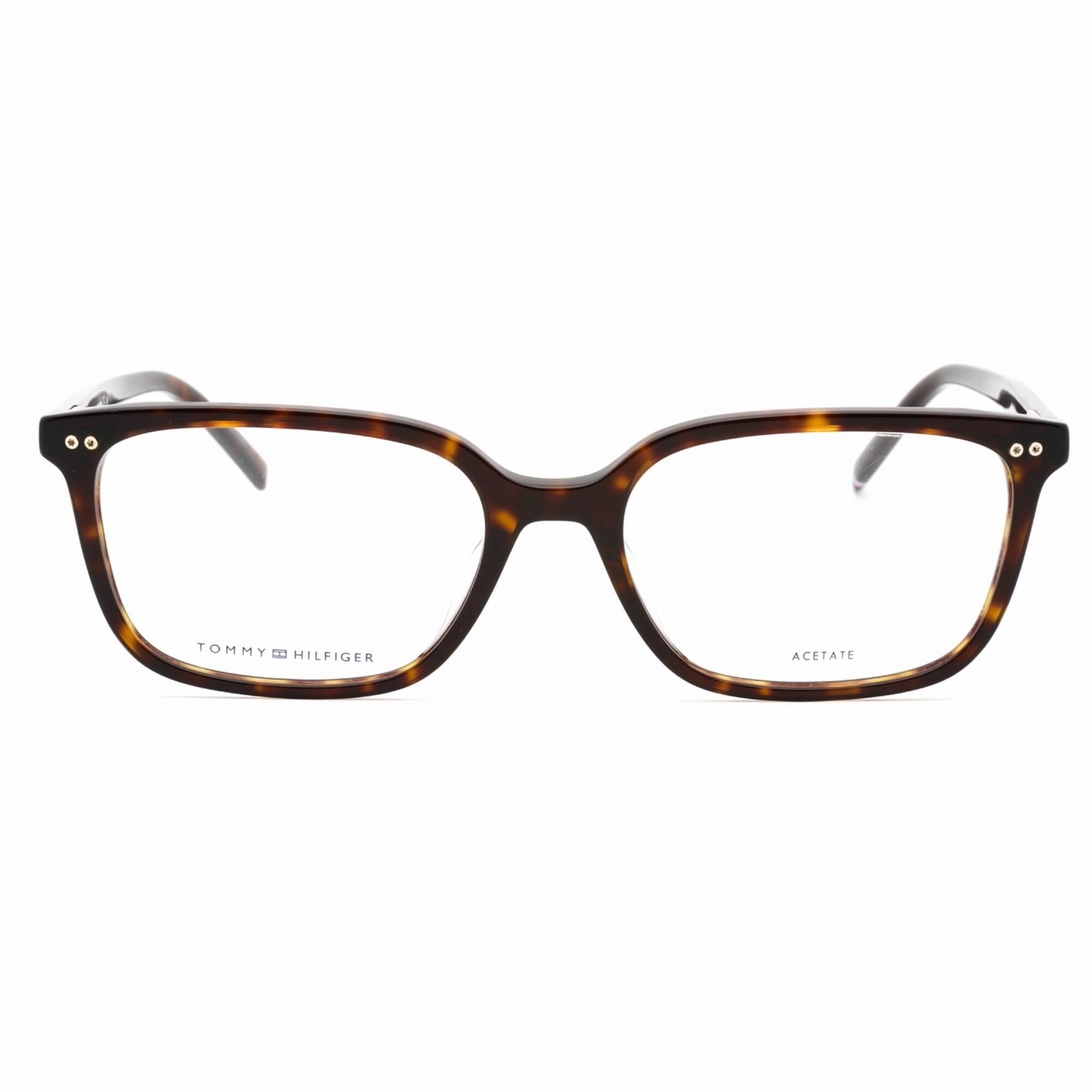 Tommy Hilfiger Men's Eyeglasses - Havana Plastic Rectangular Frame | TH 1870/F 0086 00