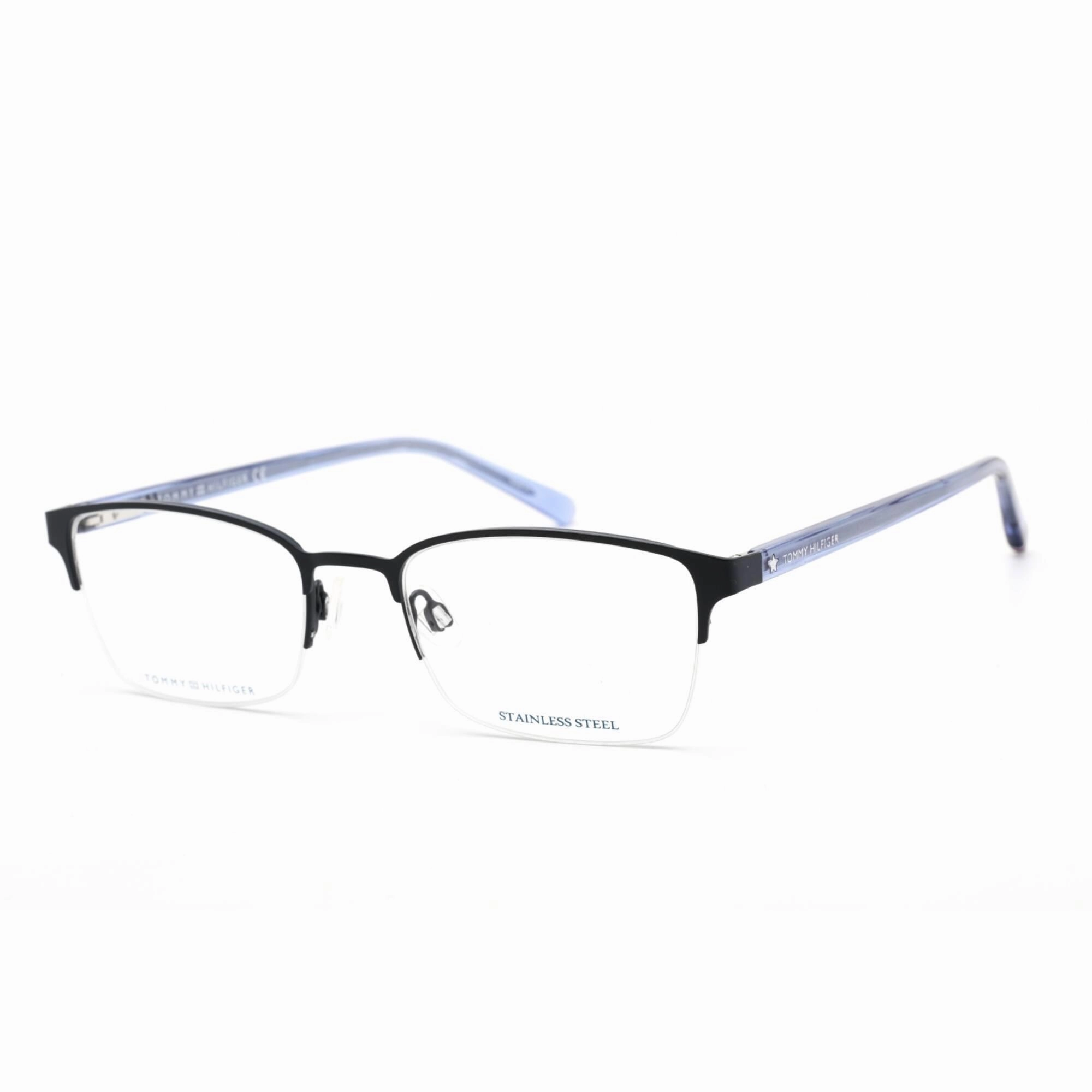 Tommy Hilfiger Men's Eyeglasses - Matte Blue Half Rim Rectangular | TH1748 0FLL 00