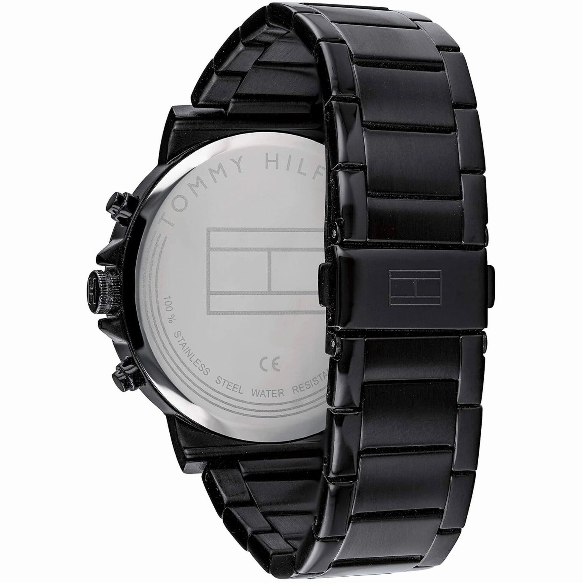 Tommy Hilfiger Men's Watch - Daniel Day-Date Black Dial Bracelet Quartz | 1710383