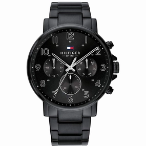 Tommy Hilfiger Men's Watch - Daniel Day-Date Black Dial Bracelet Quartz | 1710383
