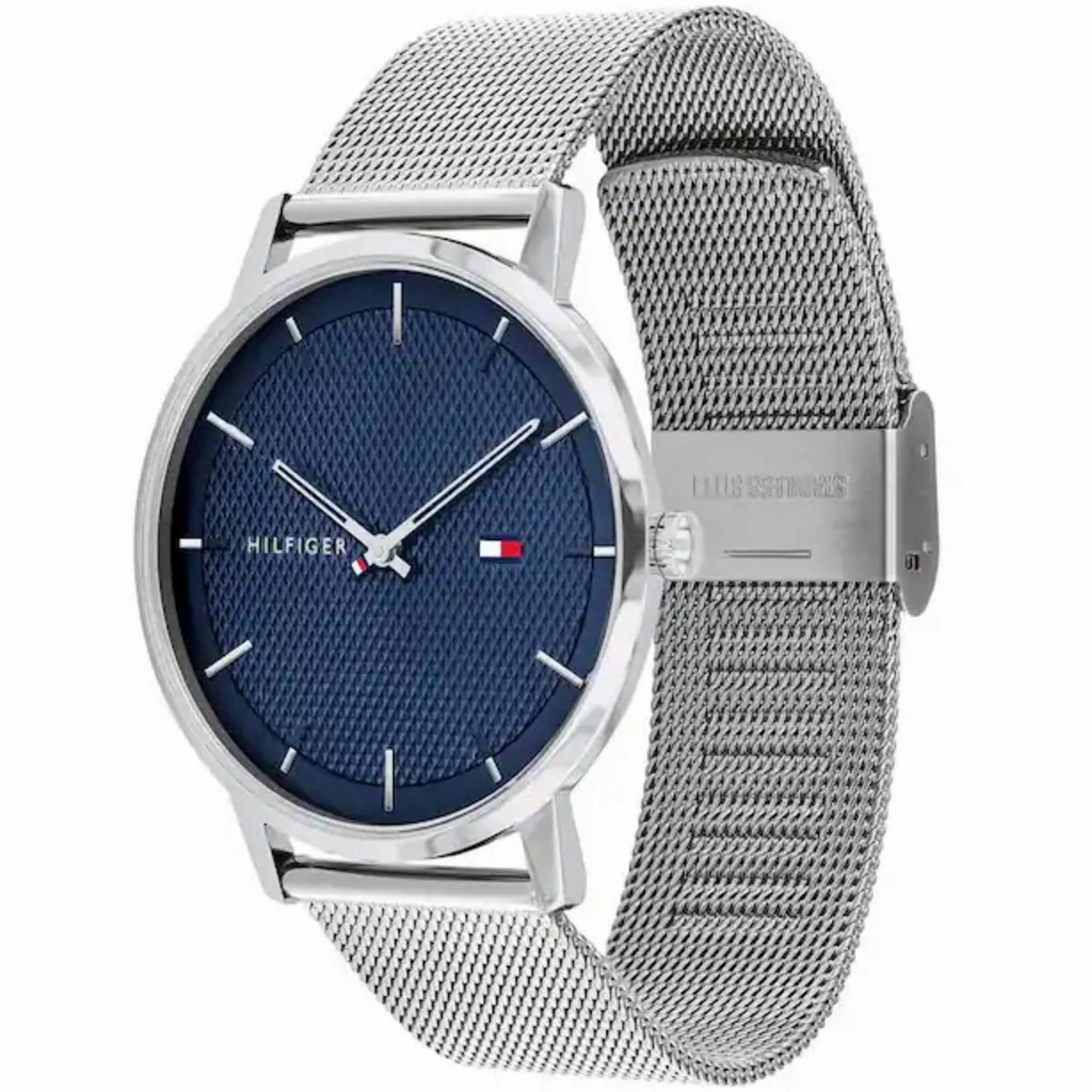 Tommy Hilfiger Men's Watch - James Blue Dial Steel Mesh Bracelet Quartz | 1791663
