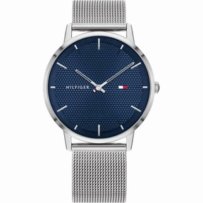 Tommy Hilfiger Men's Watch - James Blue Dial Steel Mesh Bracelet Quartz | 1791663