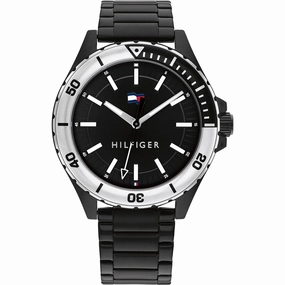 Tommy Hilfiger Men's Watch - Logan Black Dial Stainless Steel Bracelet | 1792014