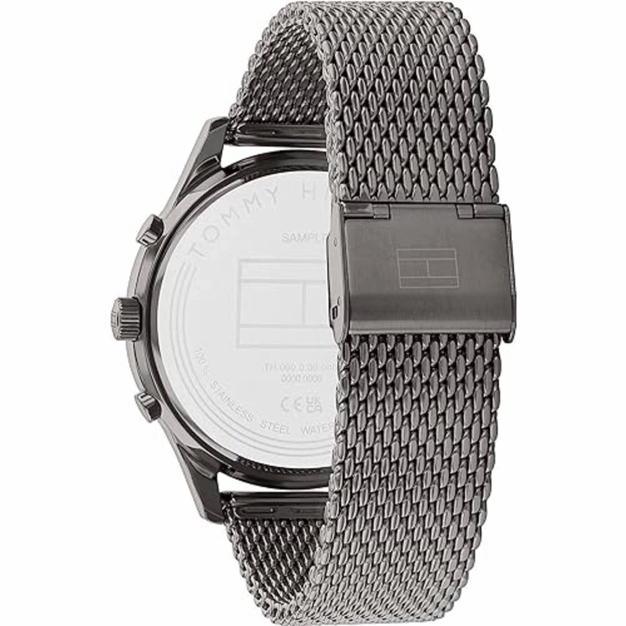 Tommy Hilfiger Men's Watch - Weston Day-Date Gunmetal Steel Mesh Bracelet | 1710506