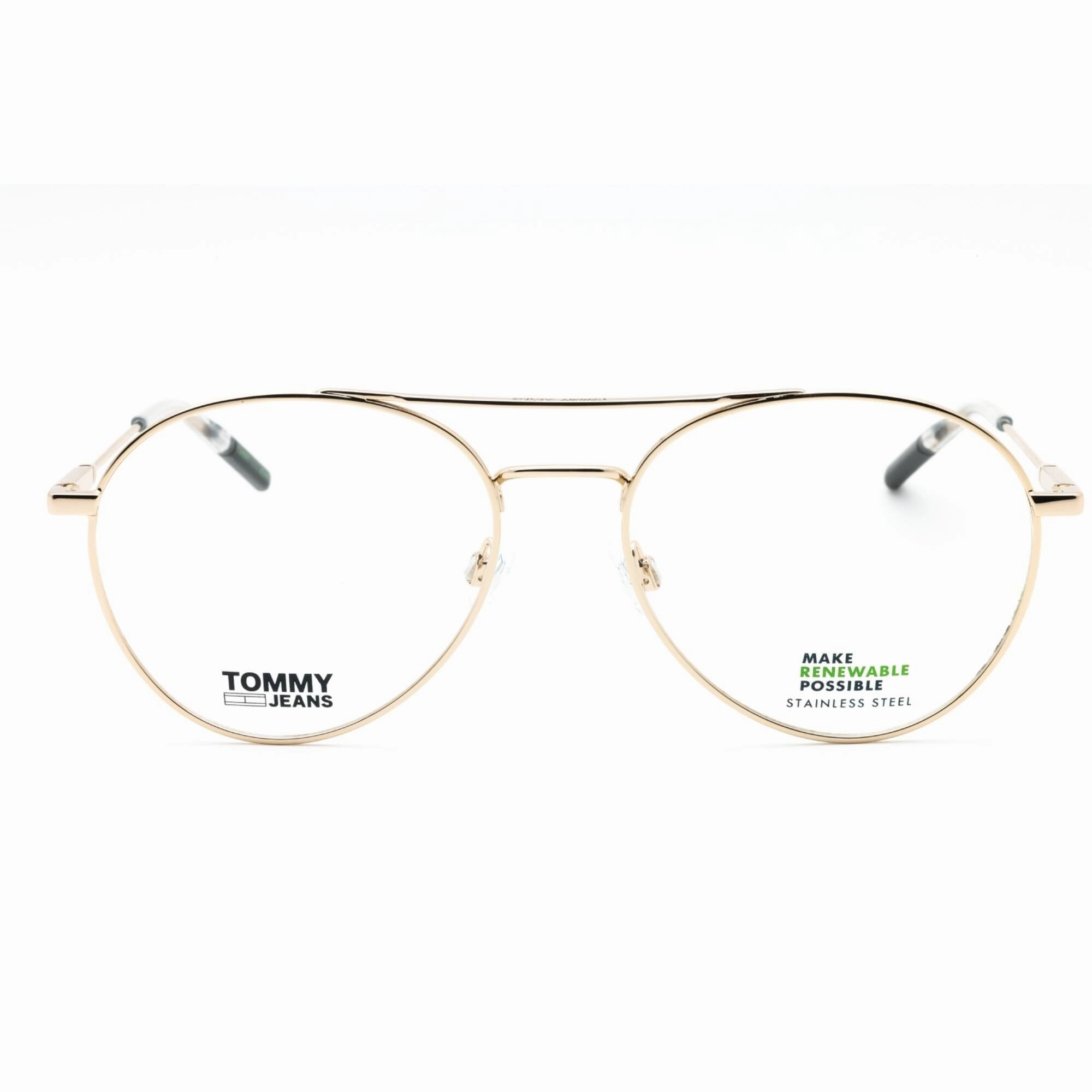 Tommy Hilfiger Unisex Eyeglasses - Gold Metal Aviator Full Rim Frame | TJ 0088 0J5G 00