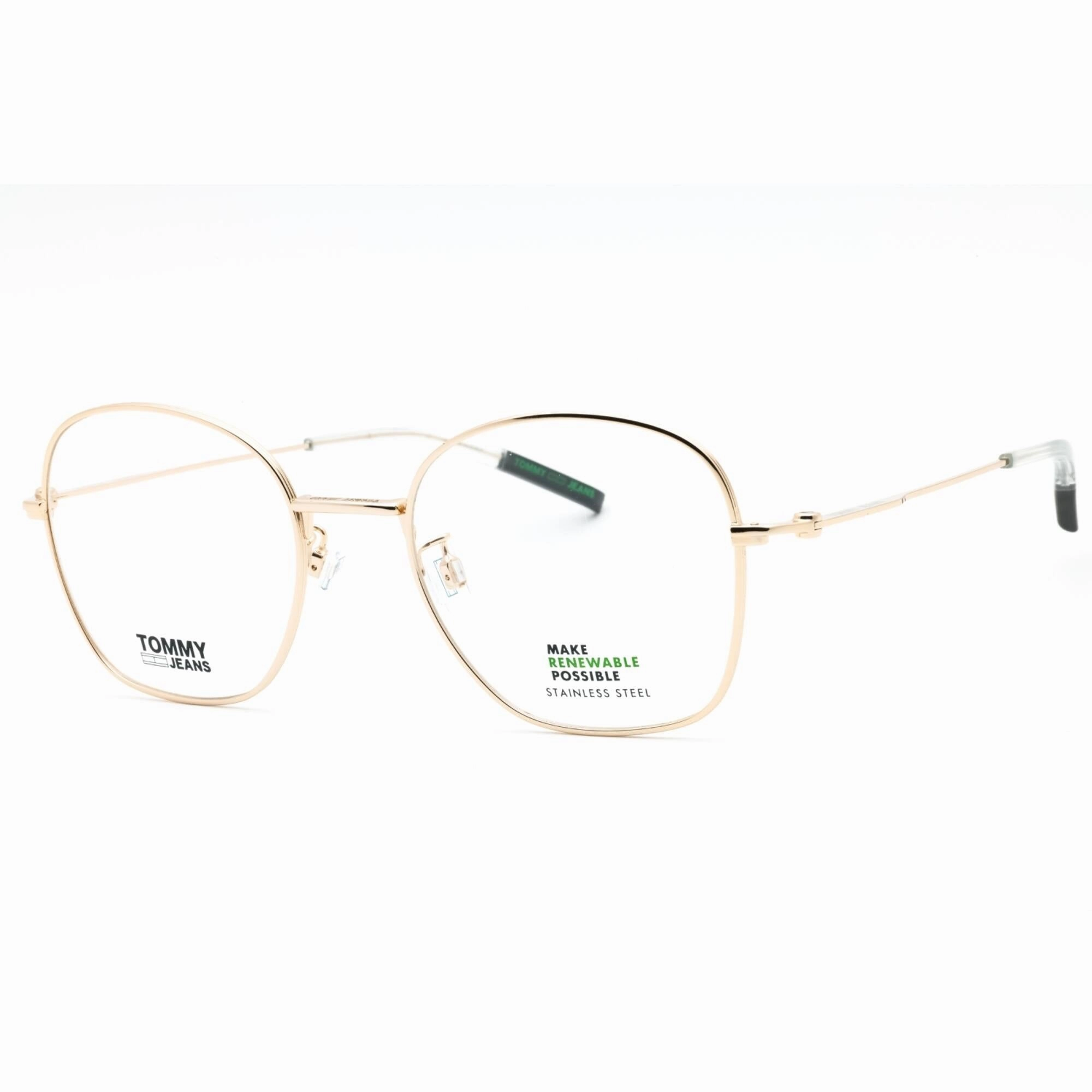Tommy Hilfiger Unisex Eyeglasses - Gold Square Full Rim Frame | TJ 0072/F 0J5G 00