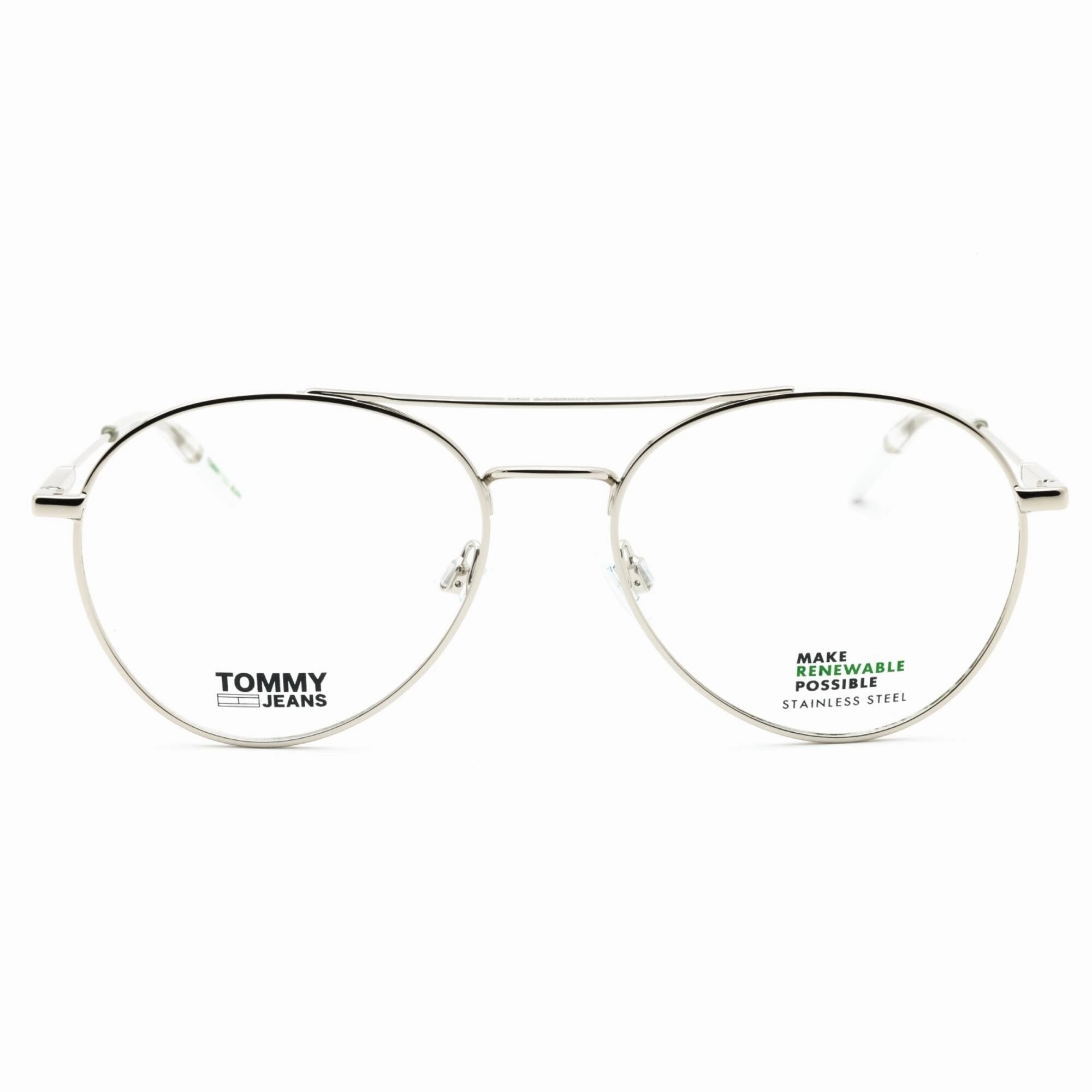 Tommy Hilfiger Unisex Eyeglasses - Palladium Metal Aviator Frame | TJ 0088 0010 00