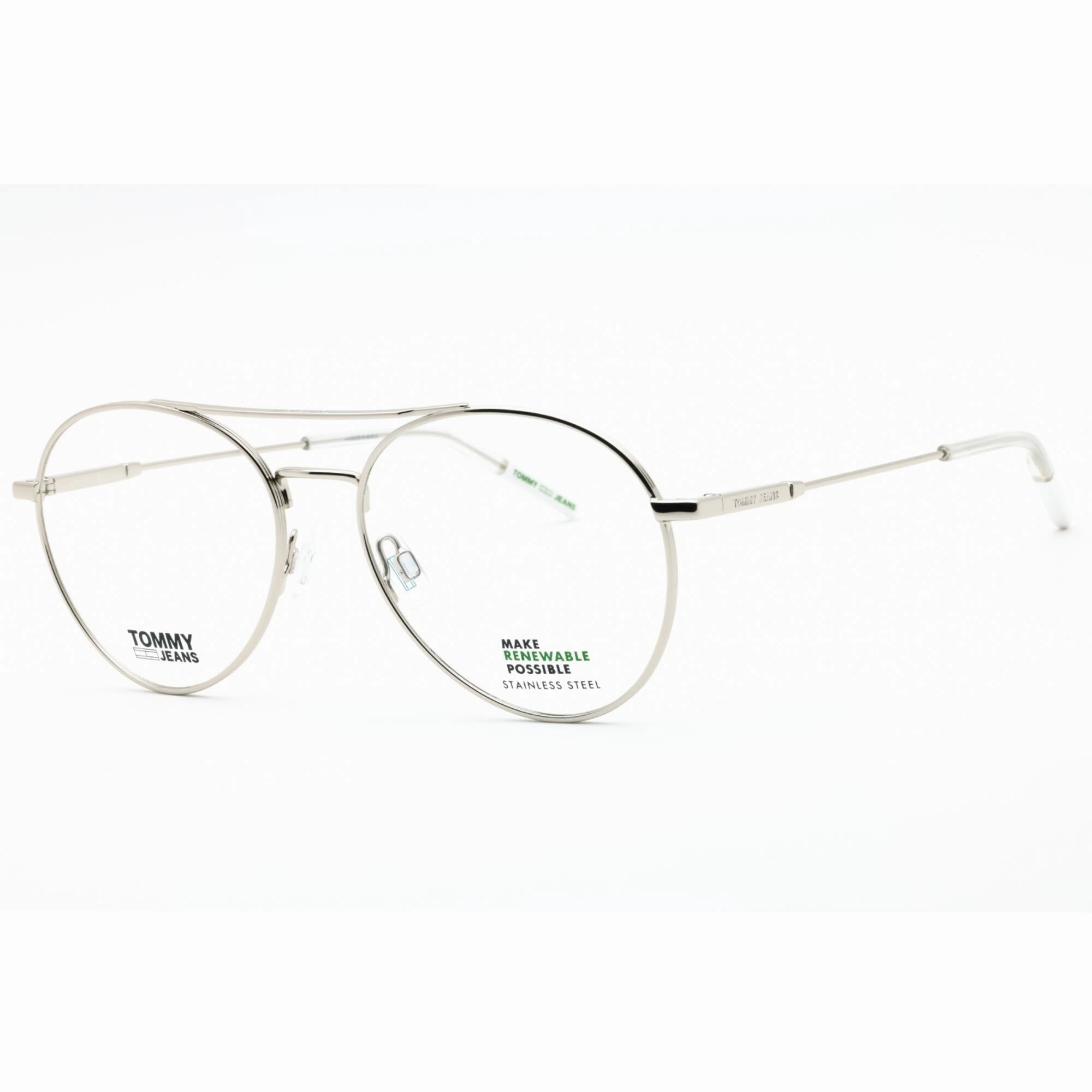 Tommy Hilfiger Unisex Eyeglasses - Palladium Metal Aviator Frame | TJ 0088 0010 00