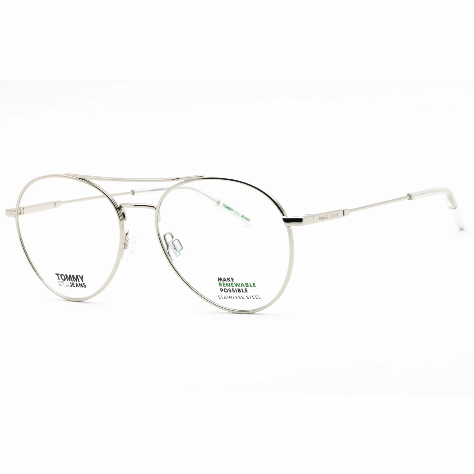 Tommy Hilfiger Unisex Eyeglasses - Palladium Metal Aviator Frame | TJ 0088 0010 00