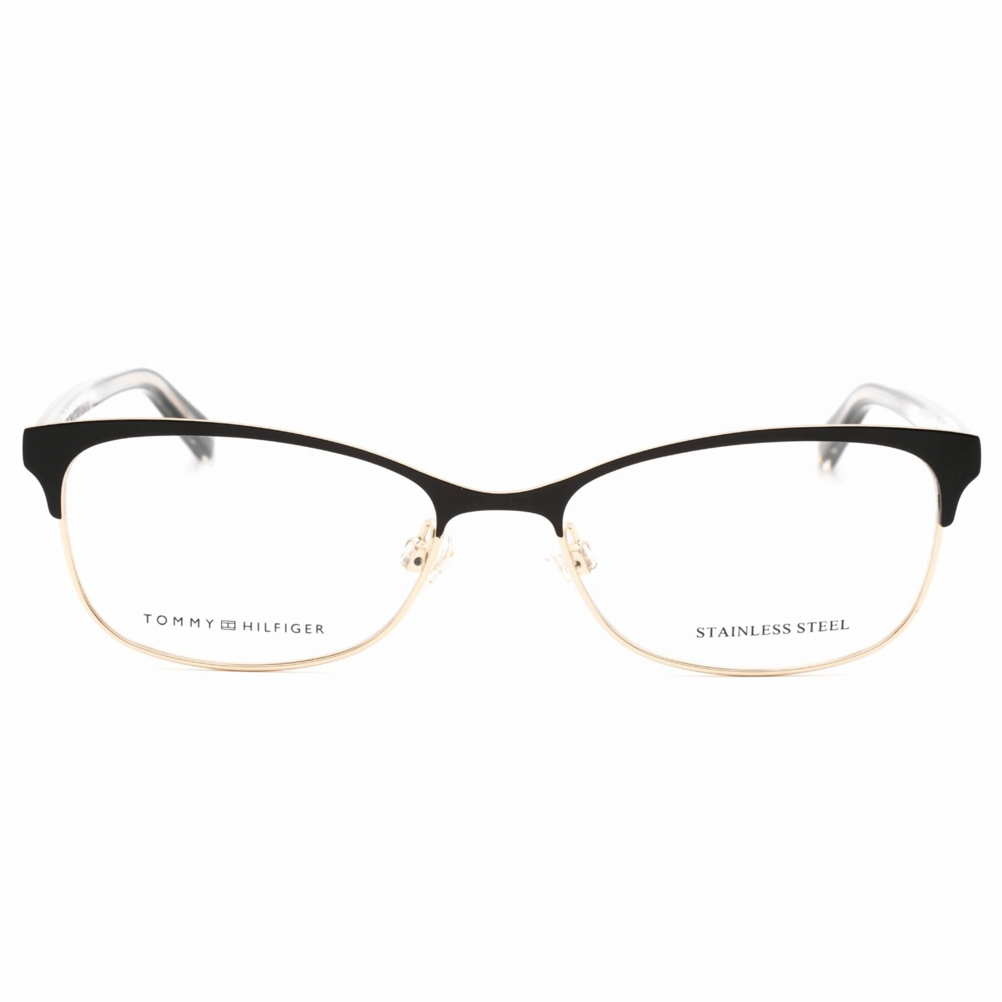 Tommy Hilfiger Women's Eyeglasses - Black Crystal Rectangular Frame | TH 1777 07C5 00