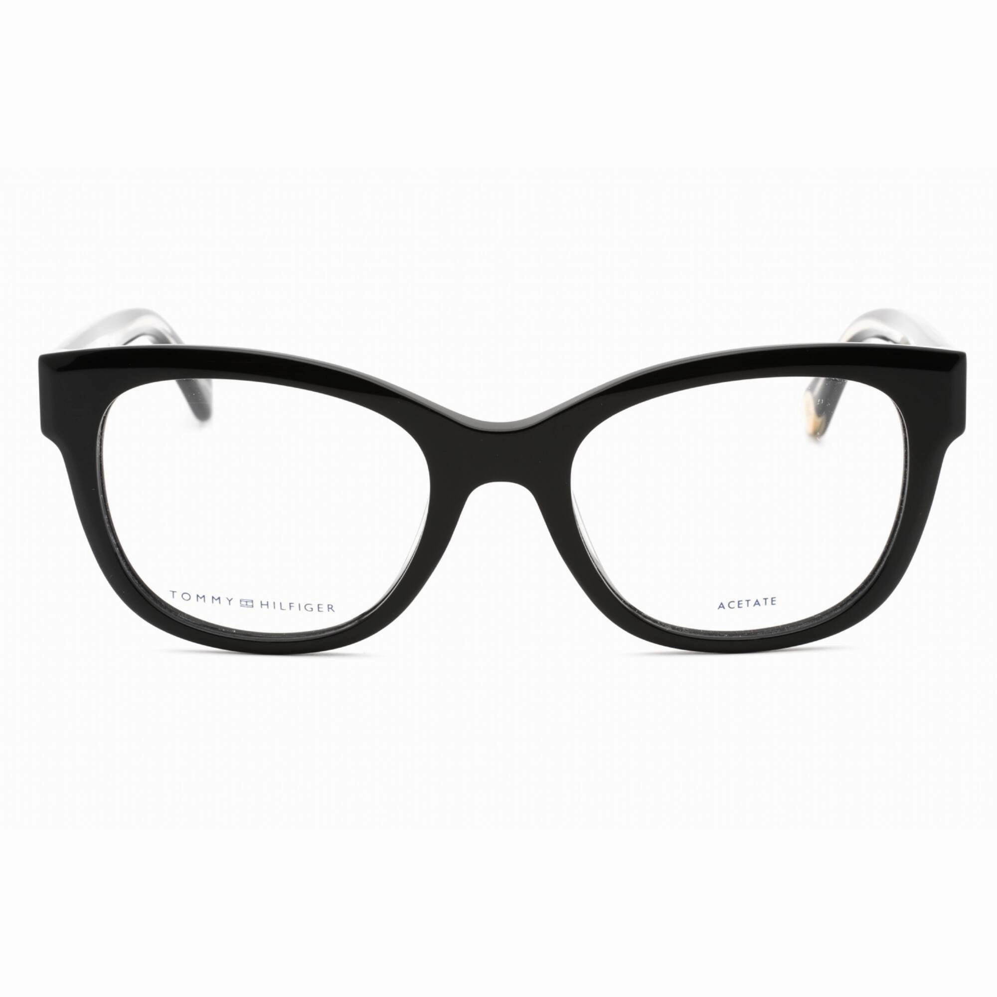 Tommy Hilfiger Women's Eyeglasses - Black Full Rim Rectangular Frame | TH 1864 0807 00
