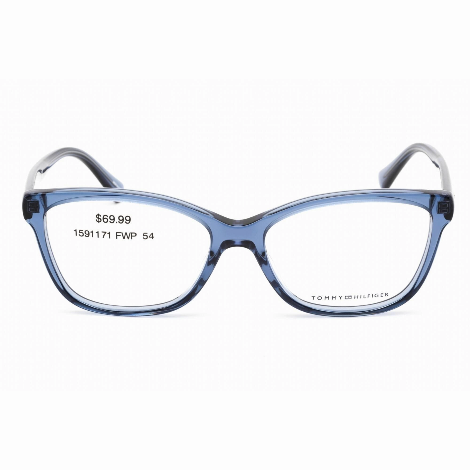 Tommy Hilfiger Women's Eyeglasses - Blue Full Rim Rectangular Frame | Th 1531 0PJP 00