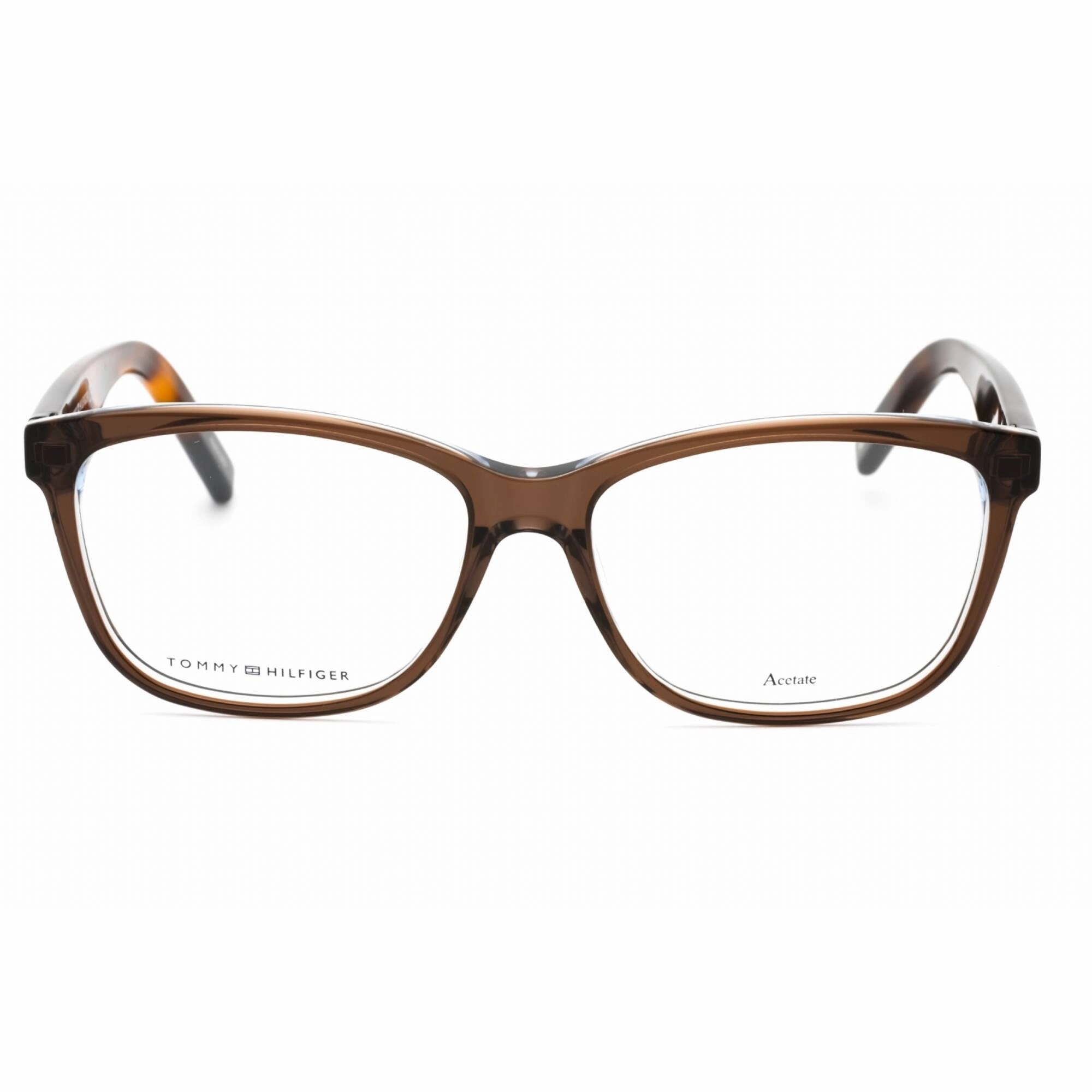 Tommy Hilfiger Women's Eyeglasses - Brown Azure Havana Rectangular | TH 1191 0784 00