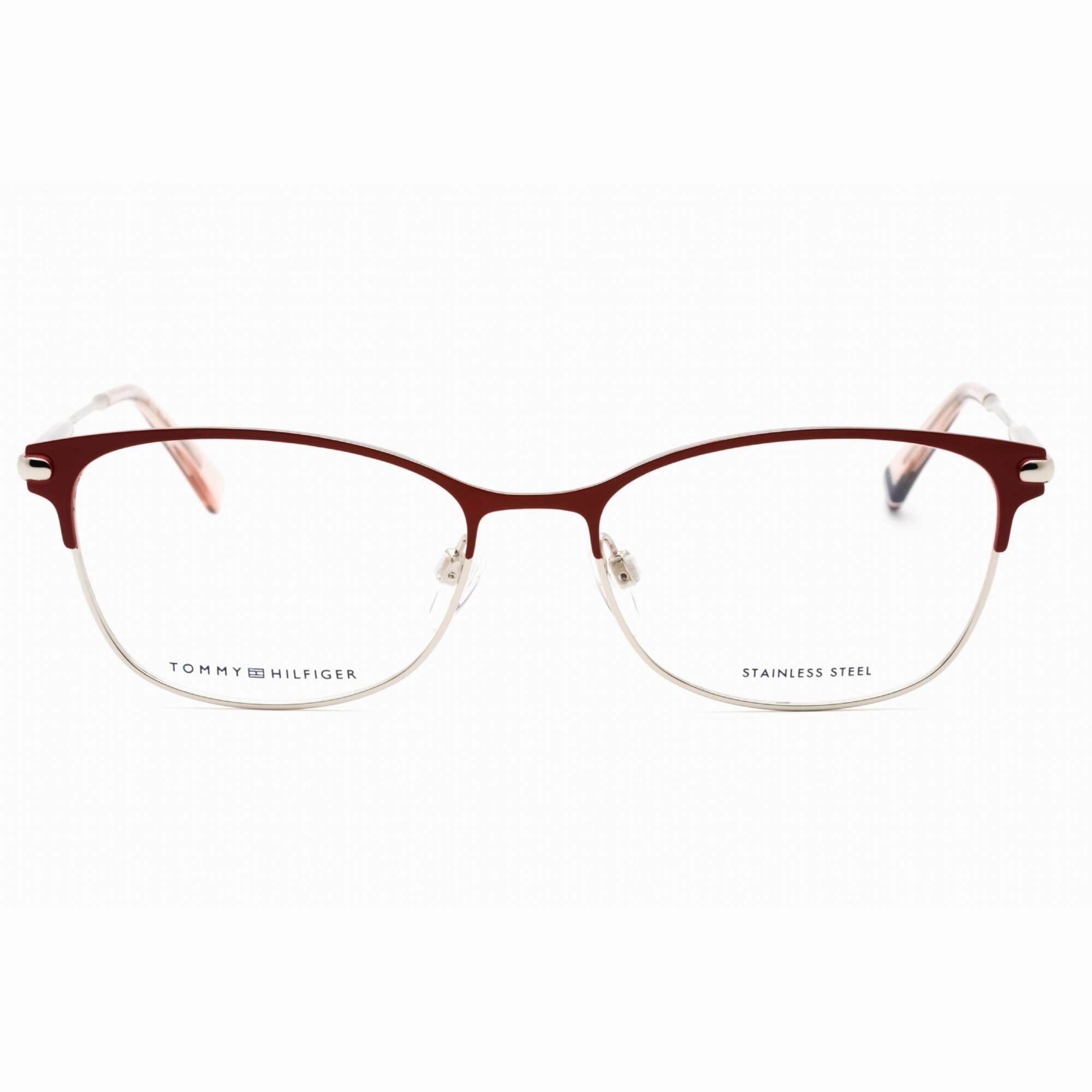 Tommy Hilfiger Women's Eyeglasses - Burgundy Metal Rectangular Frame | TH 1958 00AN 00