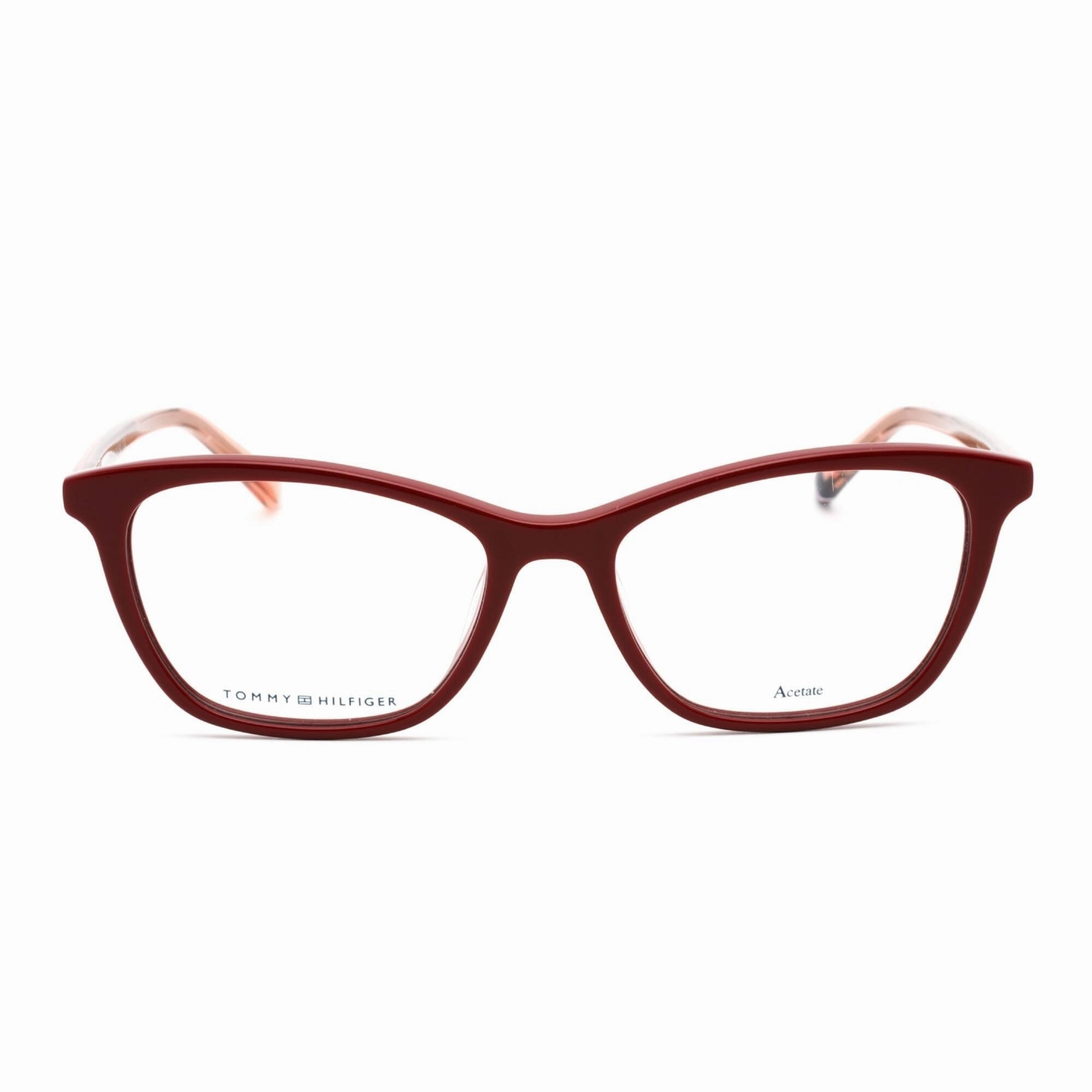 Tommy Hilfiger Women's Eyeglasses - Burgundy Nude Plastic Cat Eye | TH 1750 0C19 00