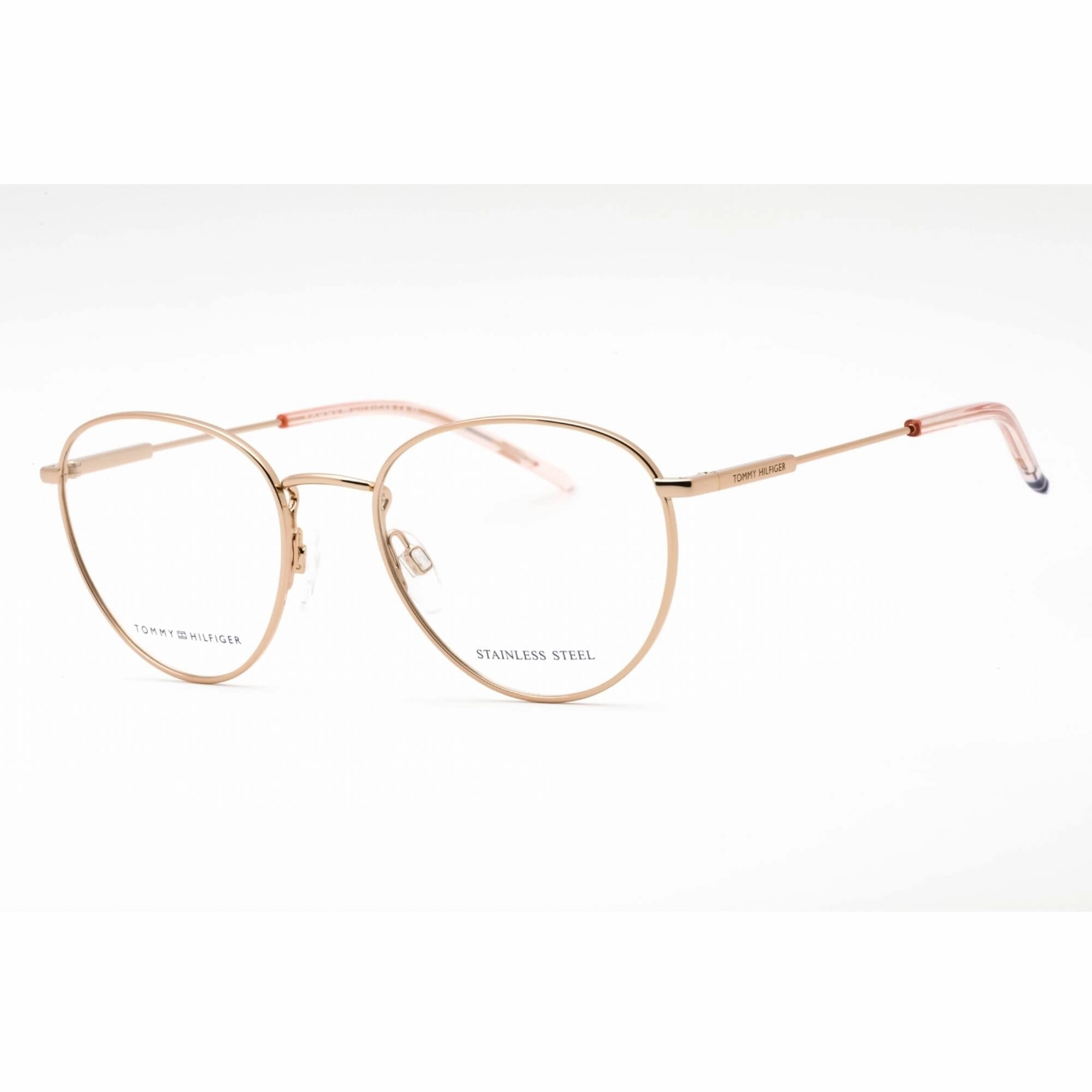Tommy Hilfiger Women's Eyeglasses - Gold Copper Metal Oval Frame | TH 1727 0DDB 00