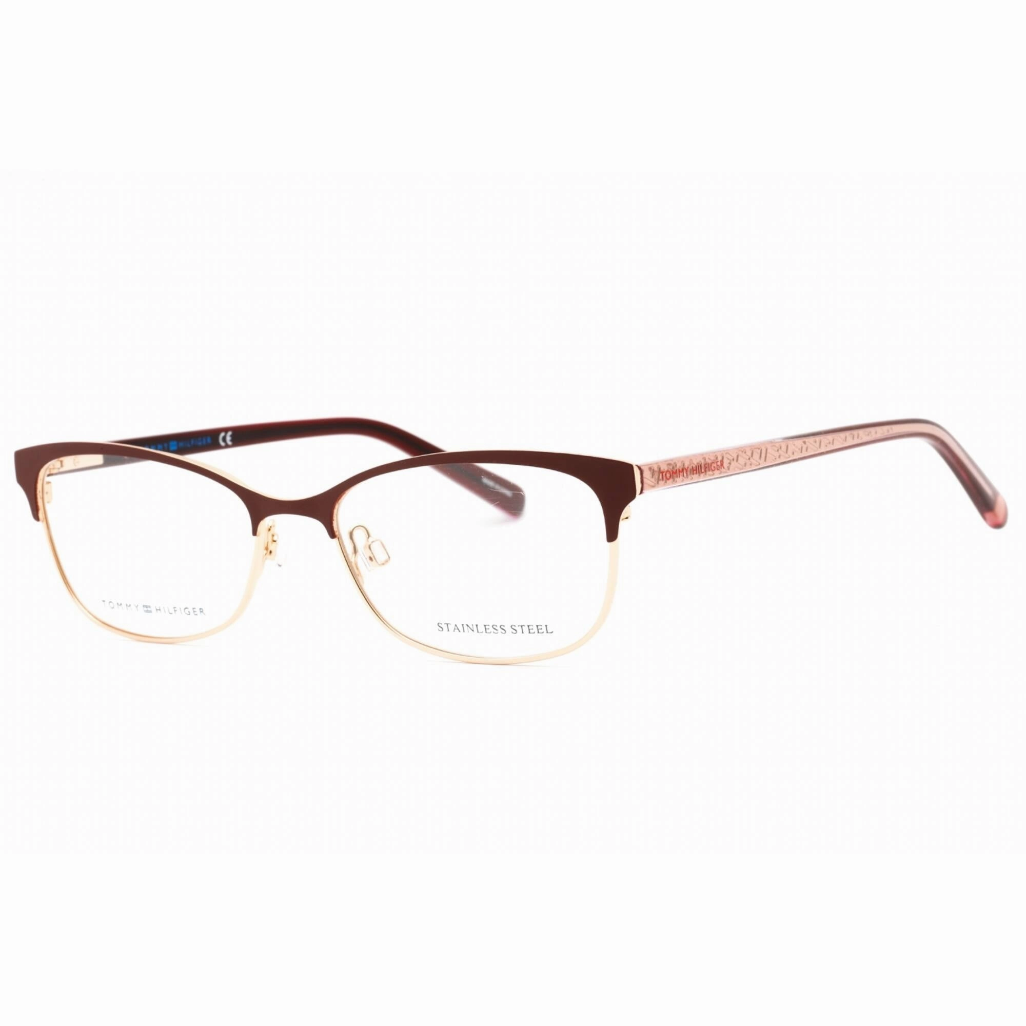 Tommy Hilfiger Women's Eyeglasses - Red Gold Metal Rectangular Frame | TH 1777 0DXL 00