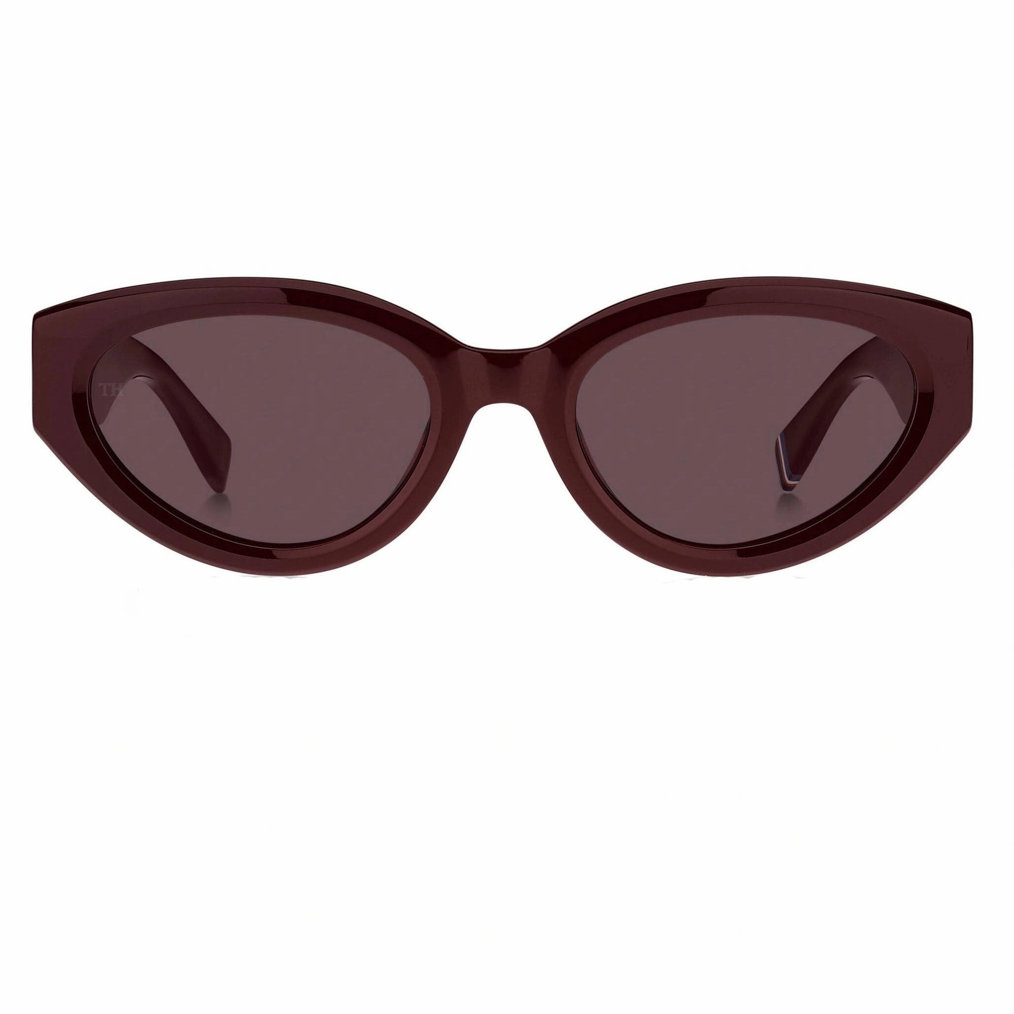 Tommy Hilfiger Women's Sunglasses - Burgundy Full Rim Cat Eye Frame | TH 1957/S 0LHF